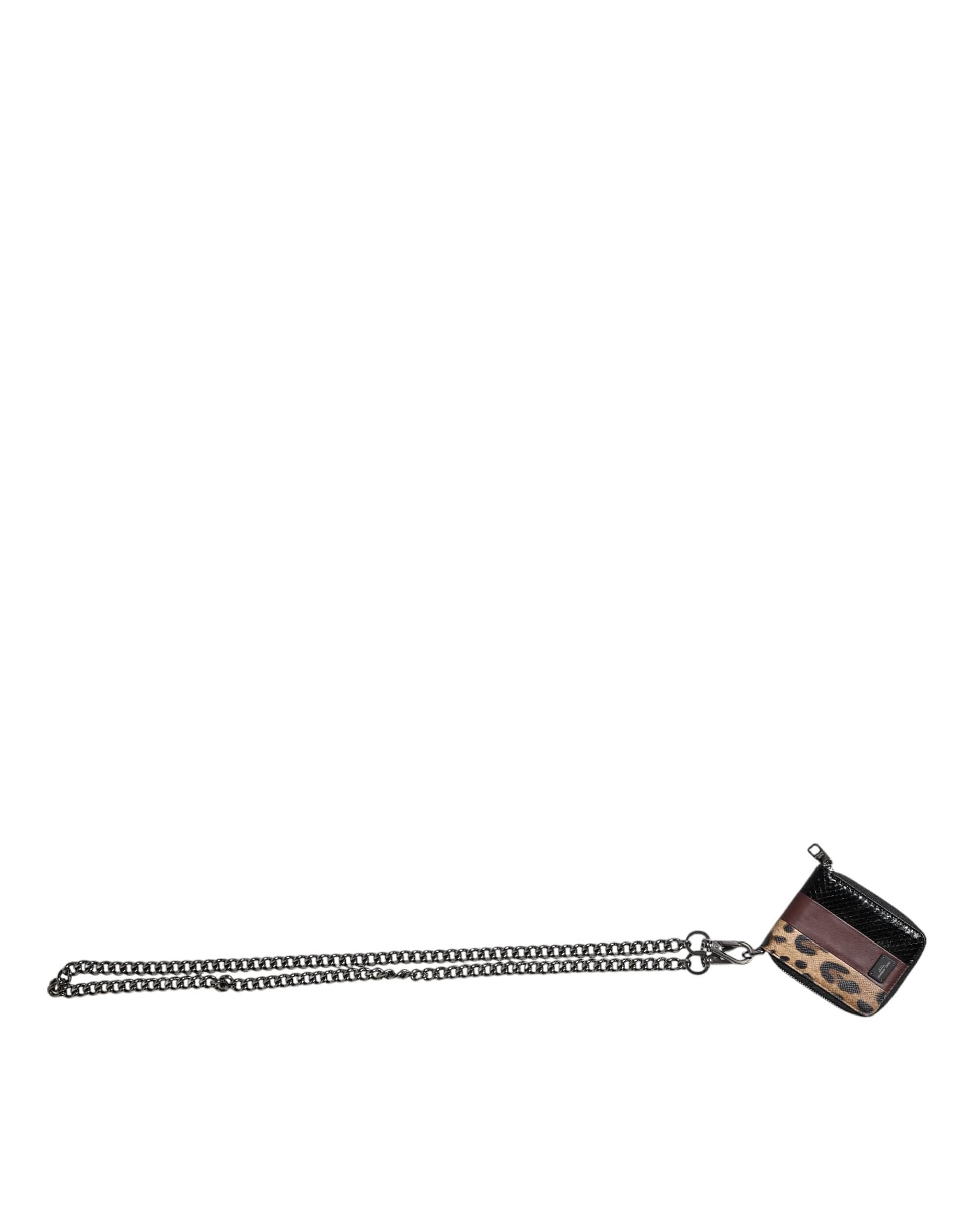 Dolce & Gabbana Multicolor Leopard Leather DG Bifold Card Holder Wallet - Image 2