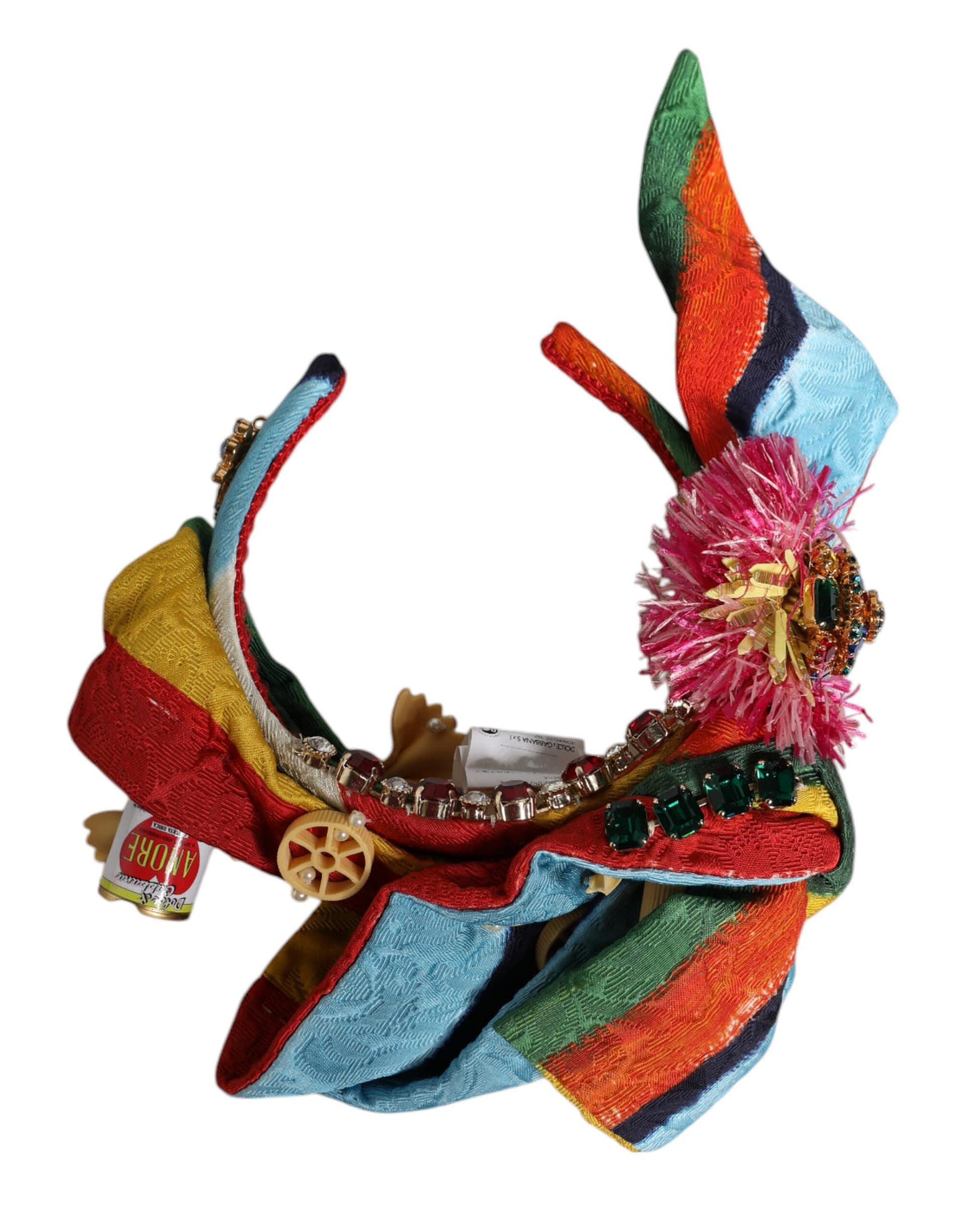Dolce & Gabbana Multicolor Floral Crystal Embellished Diadem Headband - Image 2