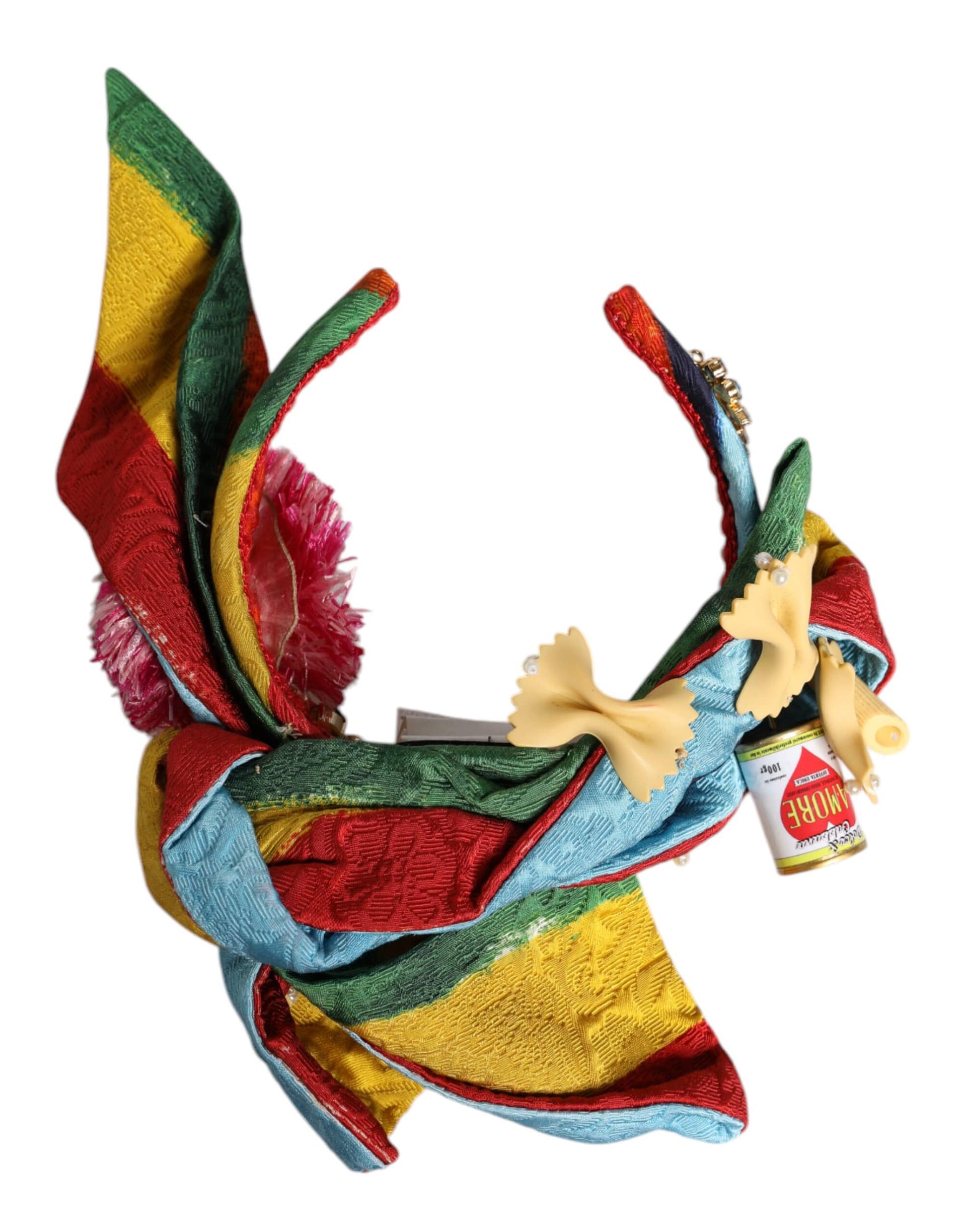 Dolce & Gabbana Multicolor Floral Crystal Embellished Diadem Headband - Image 3