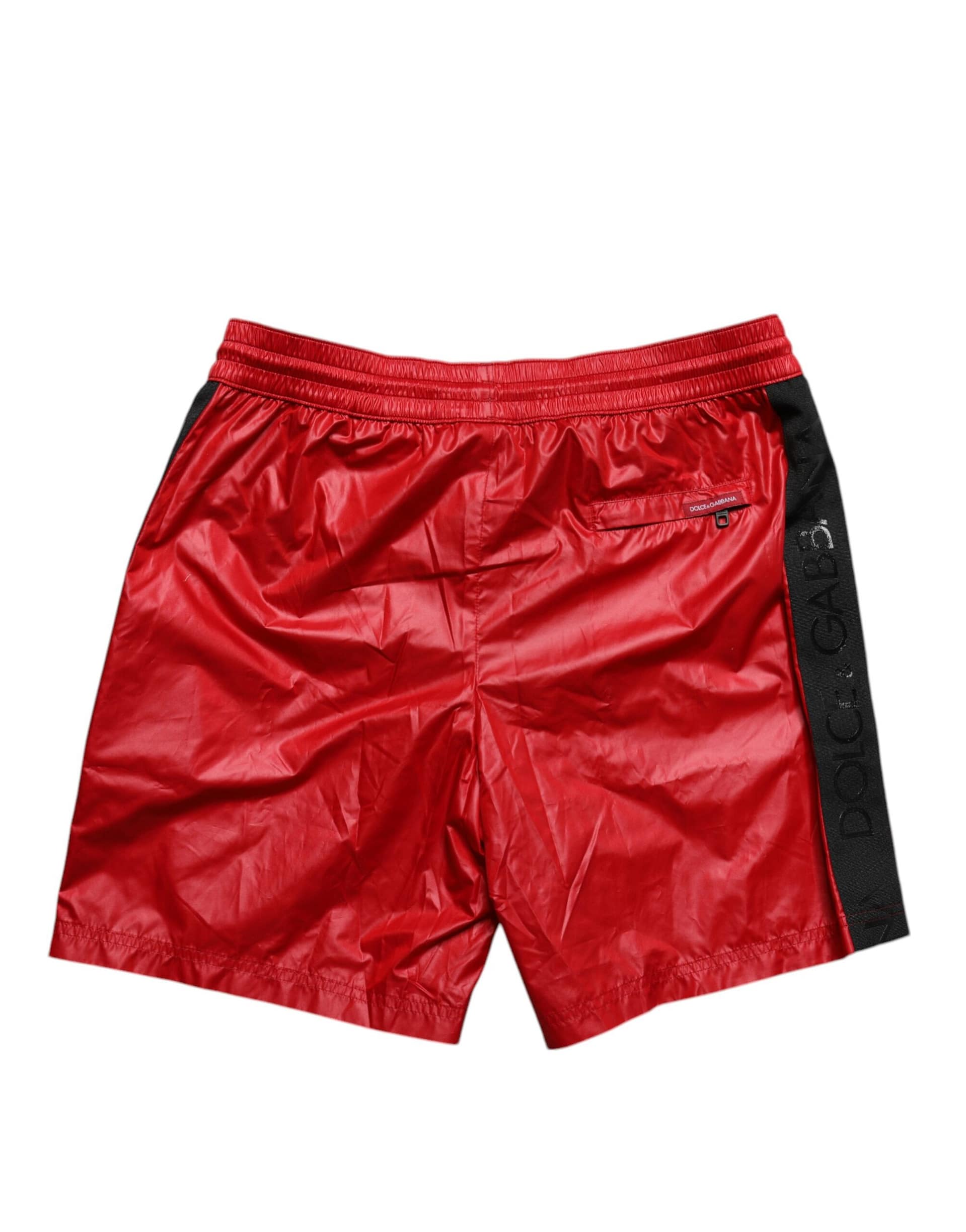 Dolce & Gabbana Red Polyester Beachwear Shorts 2Pc Swimwear - Image 3