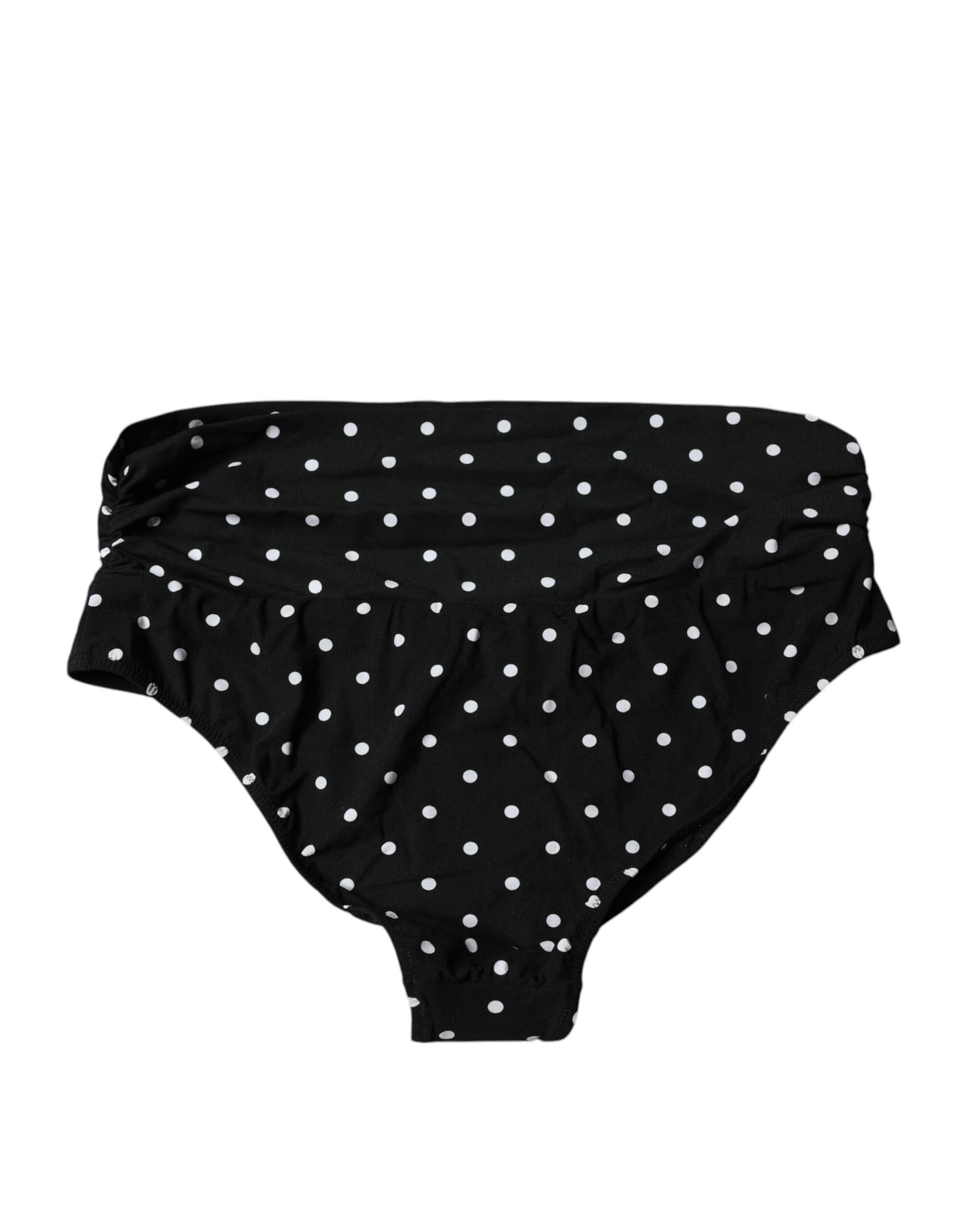 Dolce & Gabbana Black Polka Dot Swimsuit Bikini Bottom Swimwear - Image 4