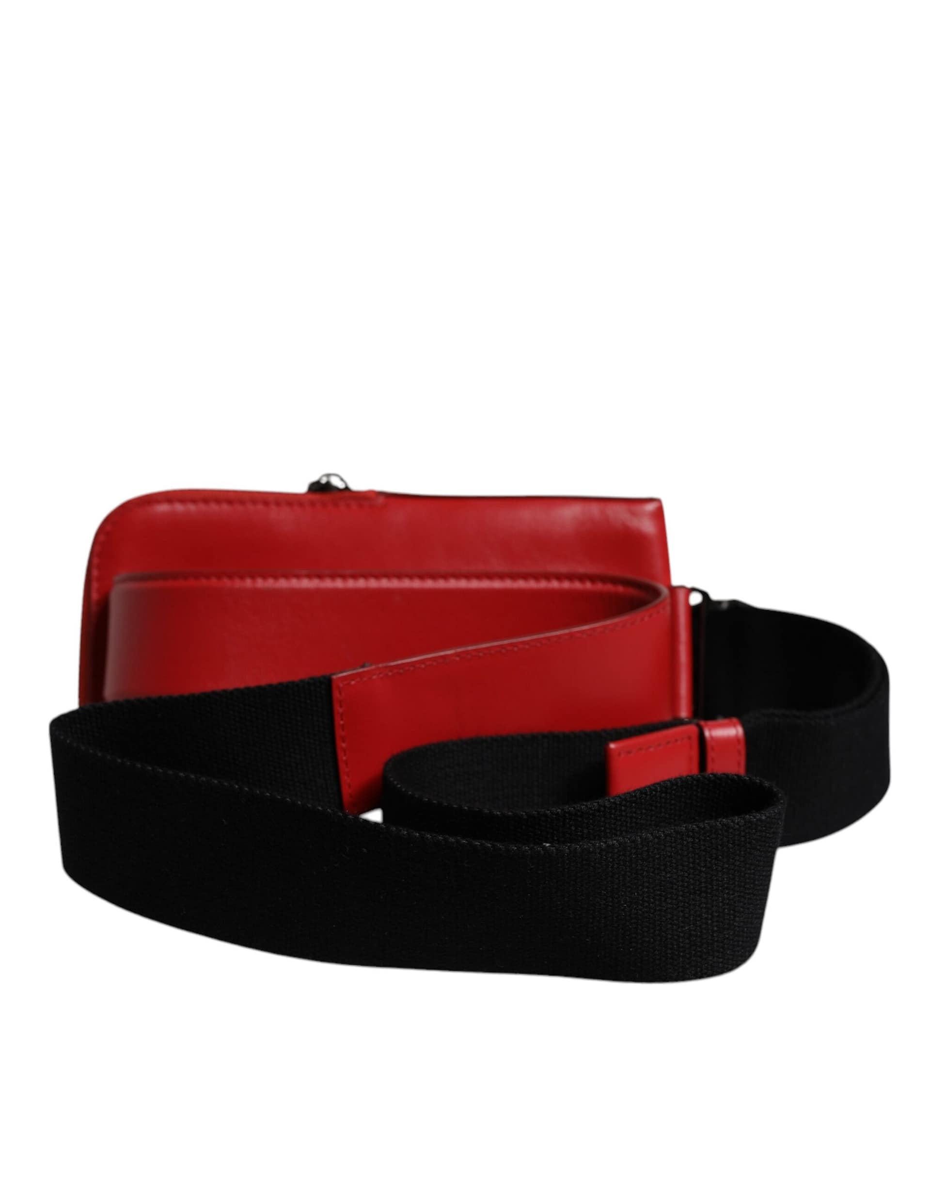 Dolce & Gabbana Red Calfskin Logo Purse Phone Belt Waist Bag - Image 4