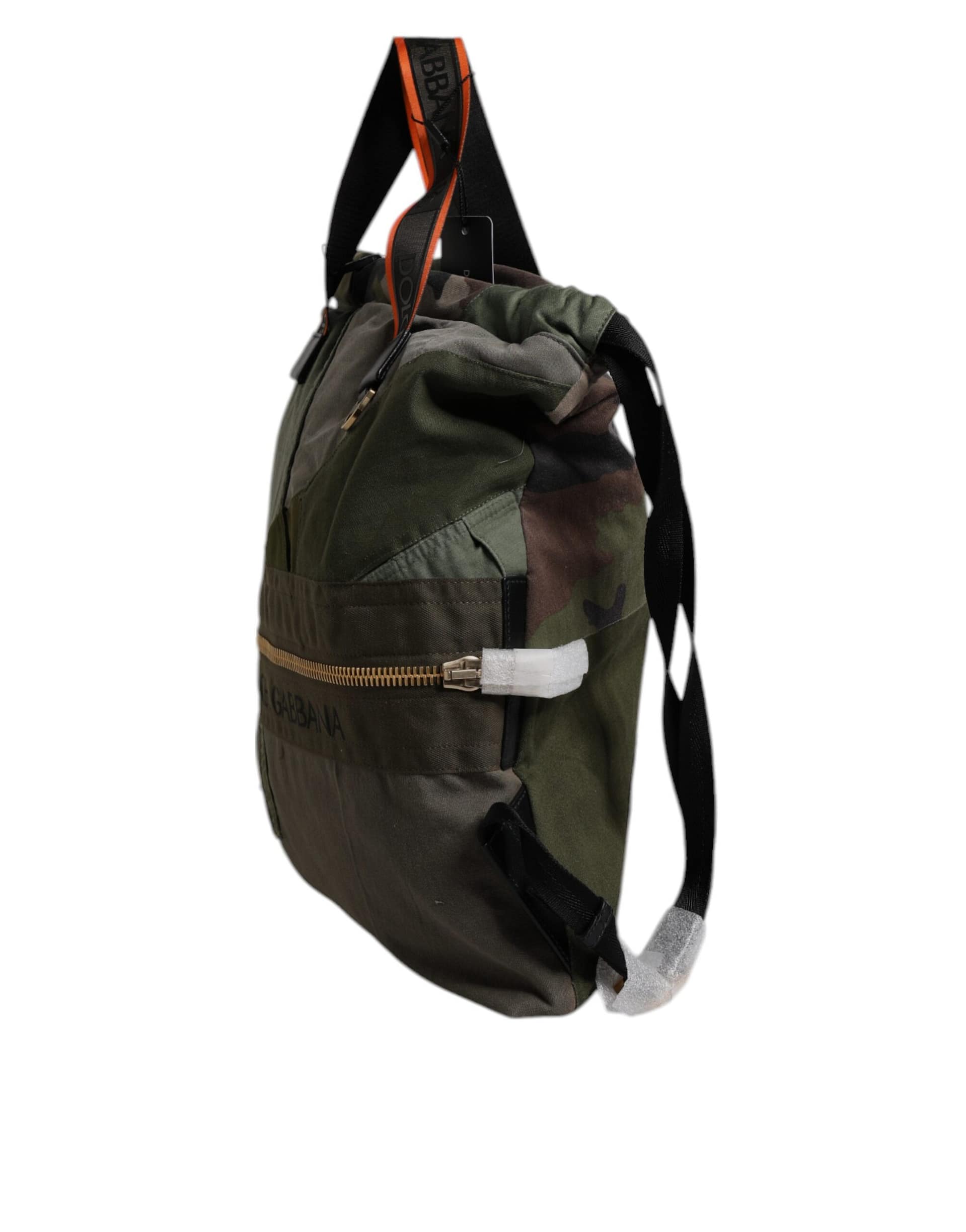 Dolce & Gabbana Military Green Patchwork Rucksack Backpack Bag - Image 2