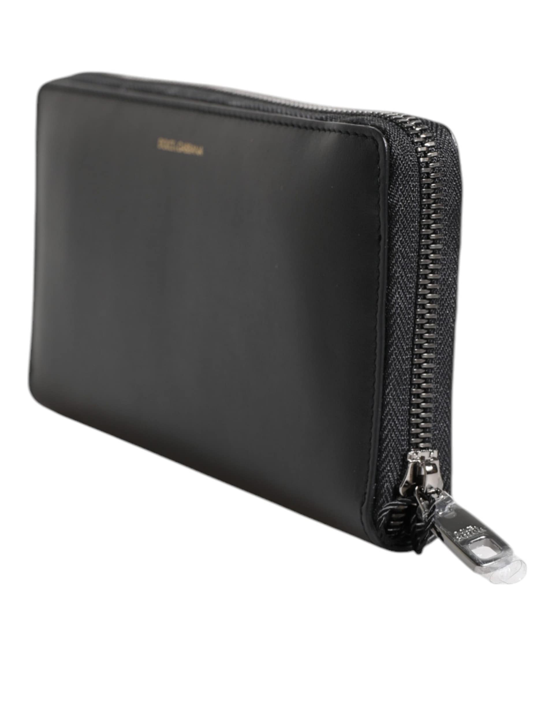 Dolce & Gabbana Black Blue Exotic Leather Embossed Continental Wallet - Image 4
