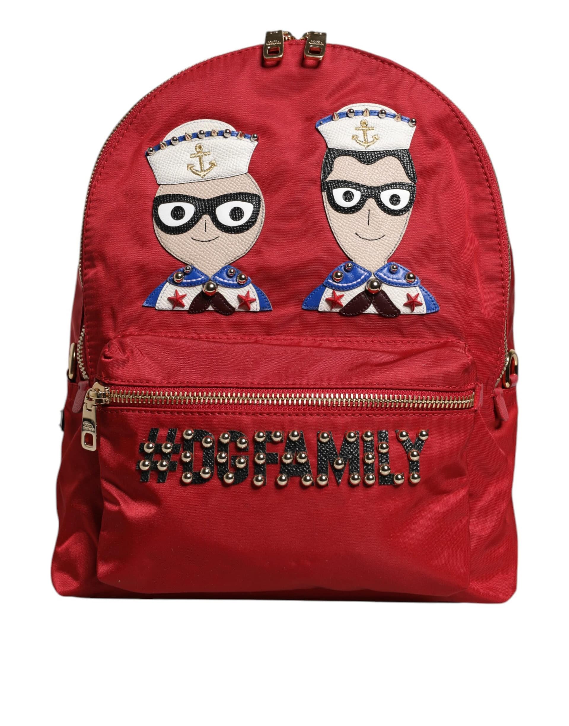 Dolce & Gabbana Red #DGFAMILY VULCANO Embellishment Backpack Bag - Image 2