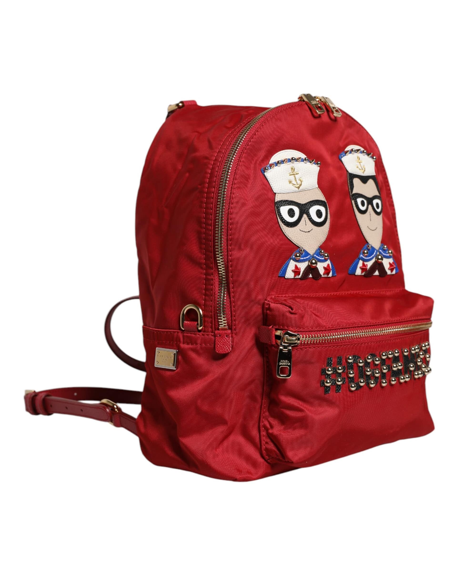 Dolce & Gabbana Red #DGFAMILY VULCANO Embellishment Backpack Bag - Image 3
