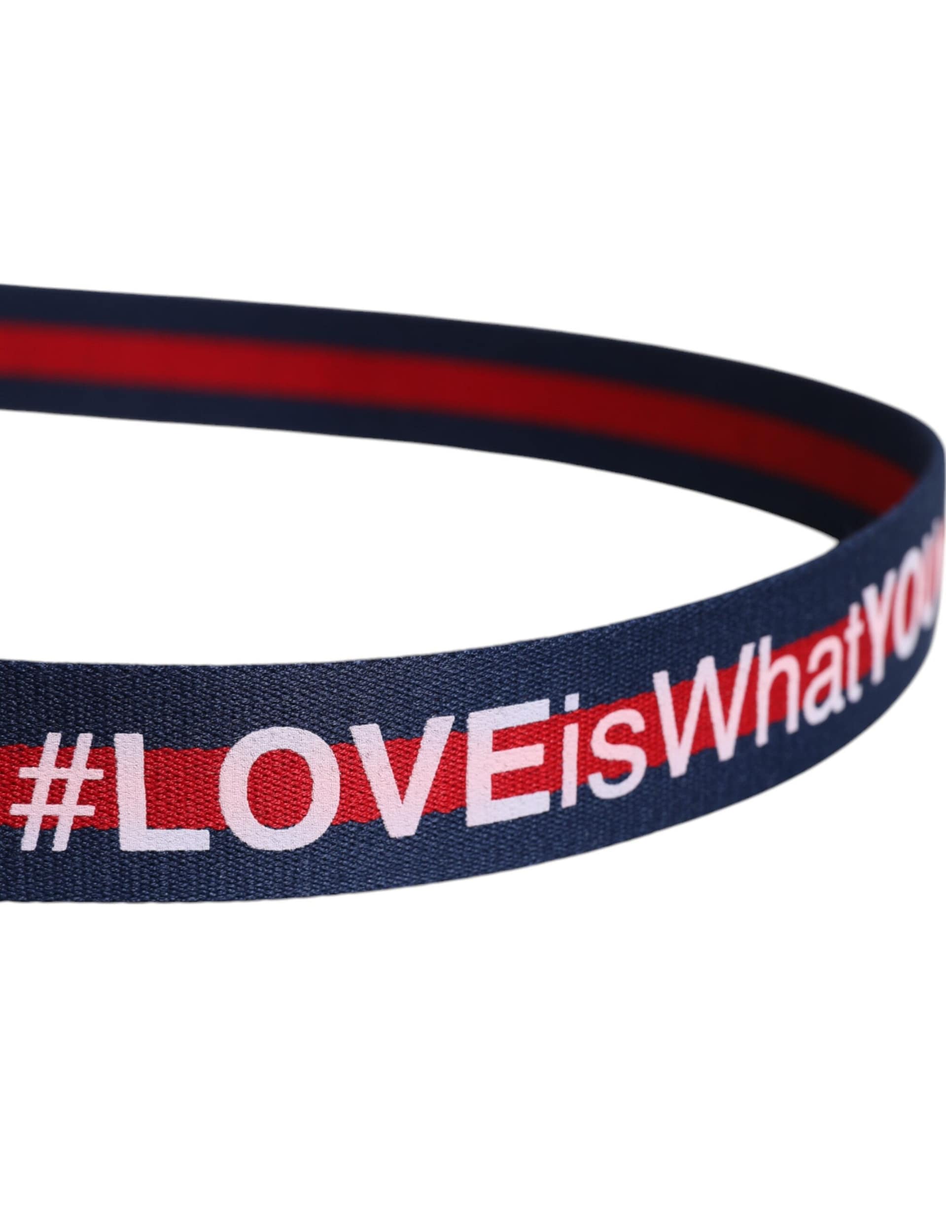 Dolce & Gabbana Blue Cotton Leather Printed Metal Buckle Belt - Image 5