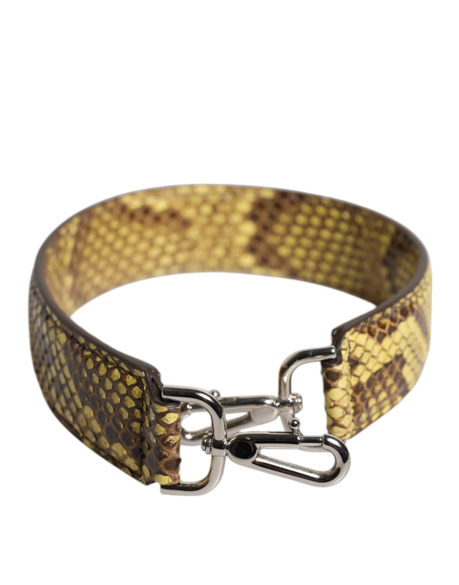 Dolce & Gabbana Yellow Exotic Leather Bag Shoulder Strap - Image 2
