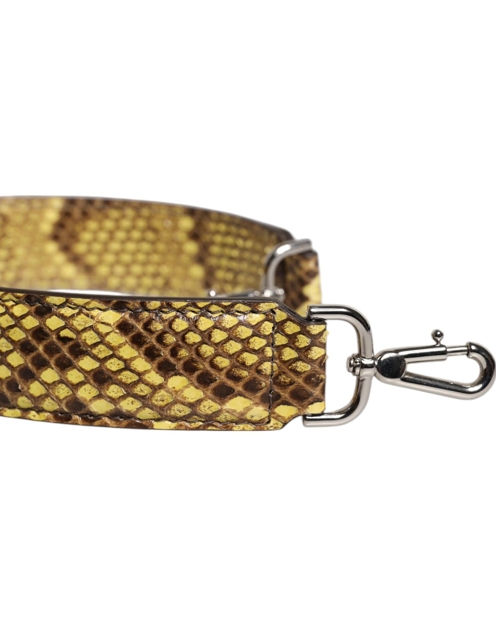 Dolce & Gabbana Yellow Exotic Leather Bag Shoulder Strap - Image 3