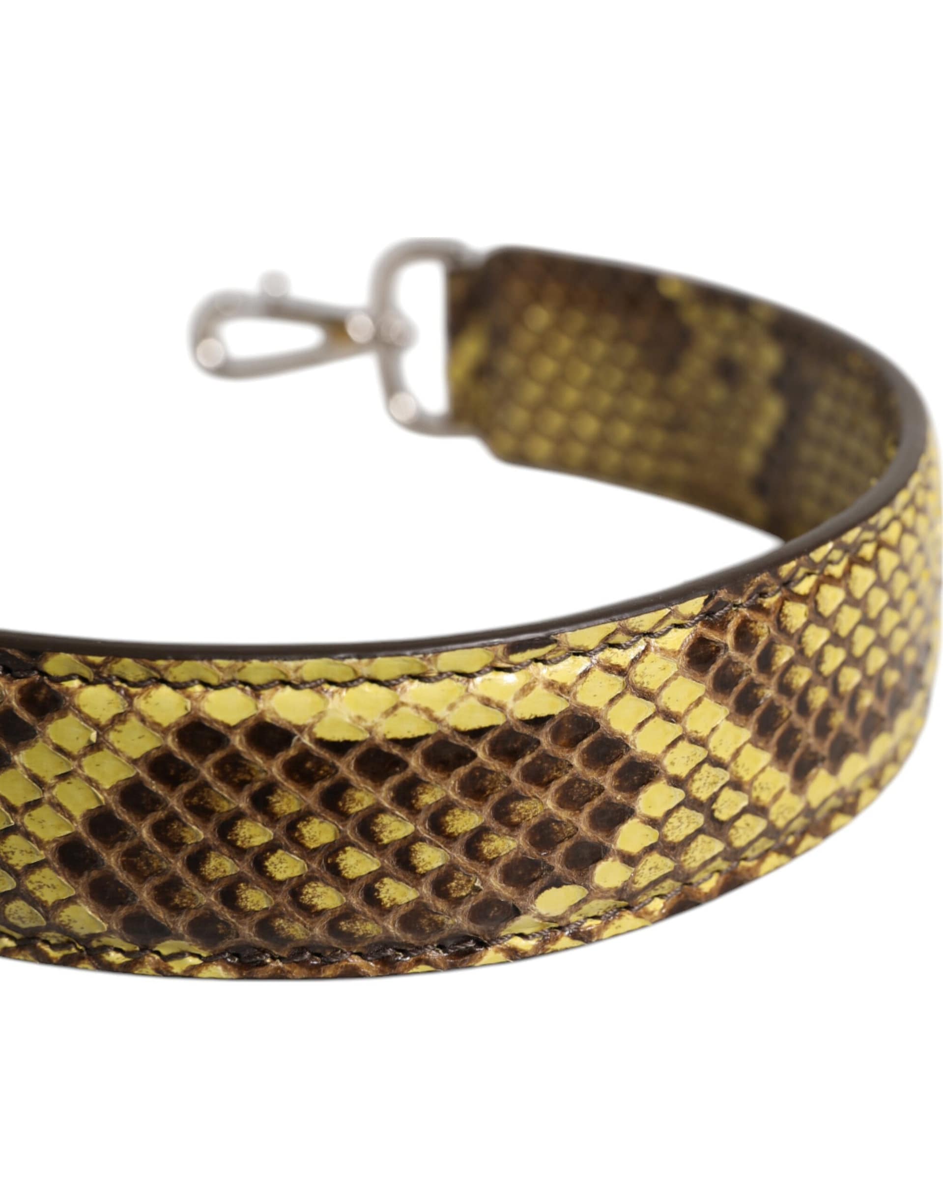Dolce & Gabbana Yellow Exotic Leather Bag Shoulder Strap - Image 4