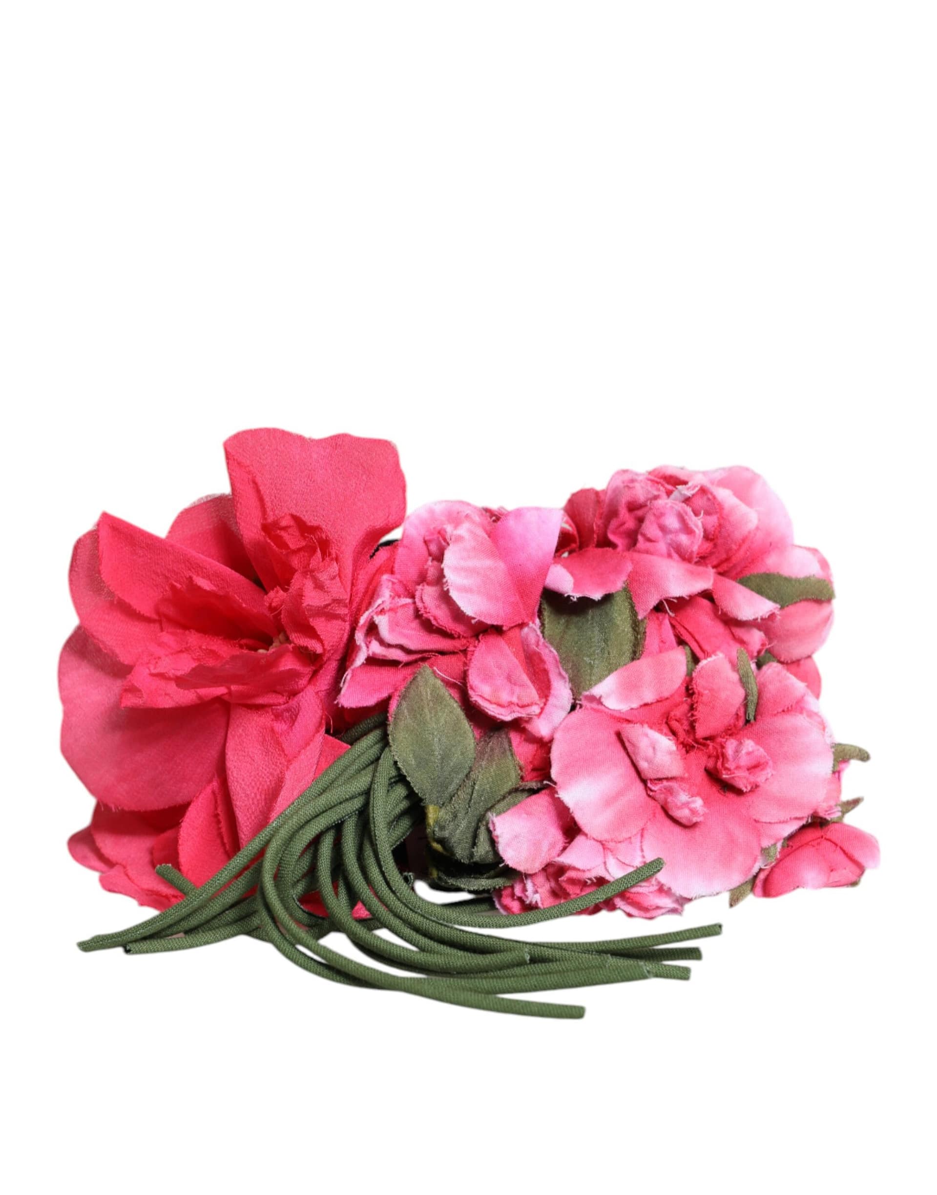 Dolce & Gabbana Multicolor Floral Applique Detail Tie Belt - Image 2