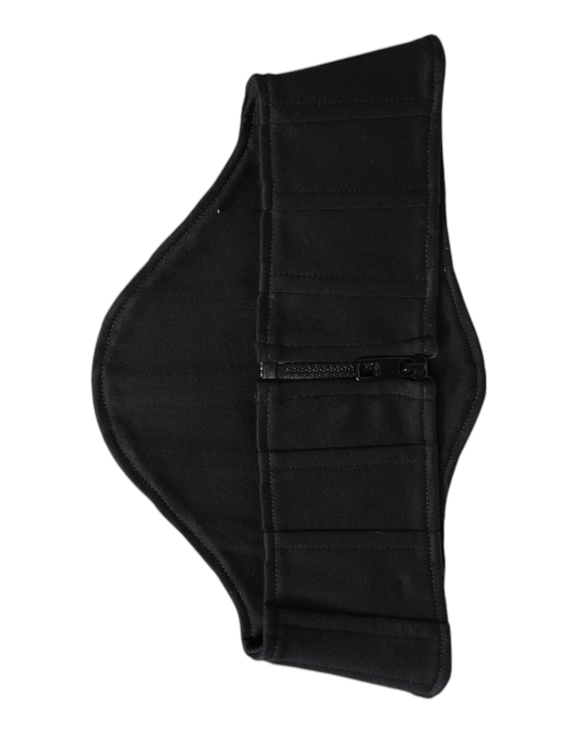 Dolce & Gabbana Black Cotton Waist Tuxedo Belt Cummerbund - Image 2