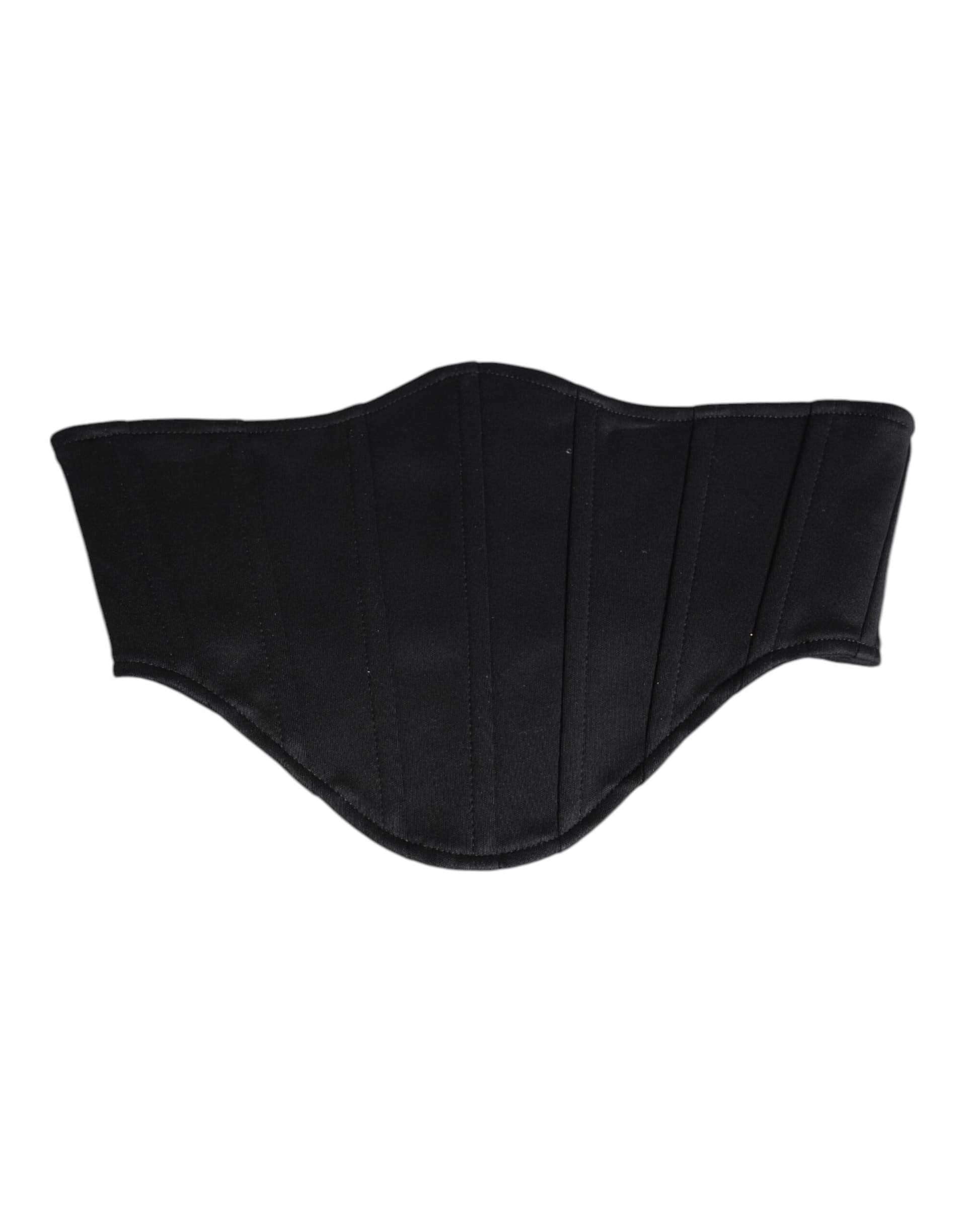 Dolce & Gabbana Black Cotton Waist Tuxedo Belt Cummerbund - Image 3