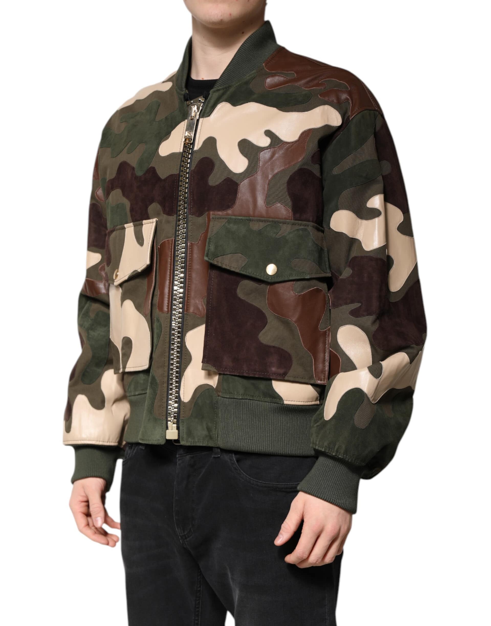Dolce & Gabbana Multicolor Cotton Bomber Full Zip Jacket - Image 3