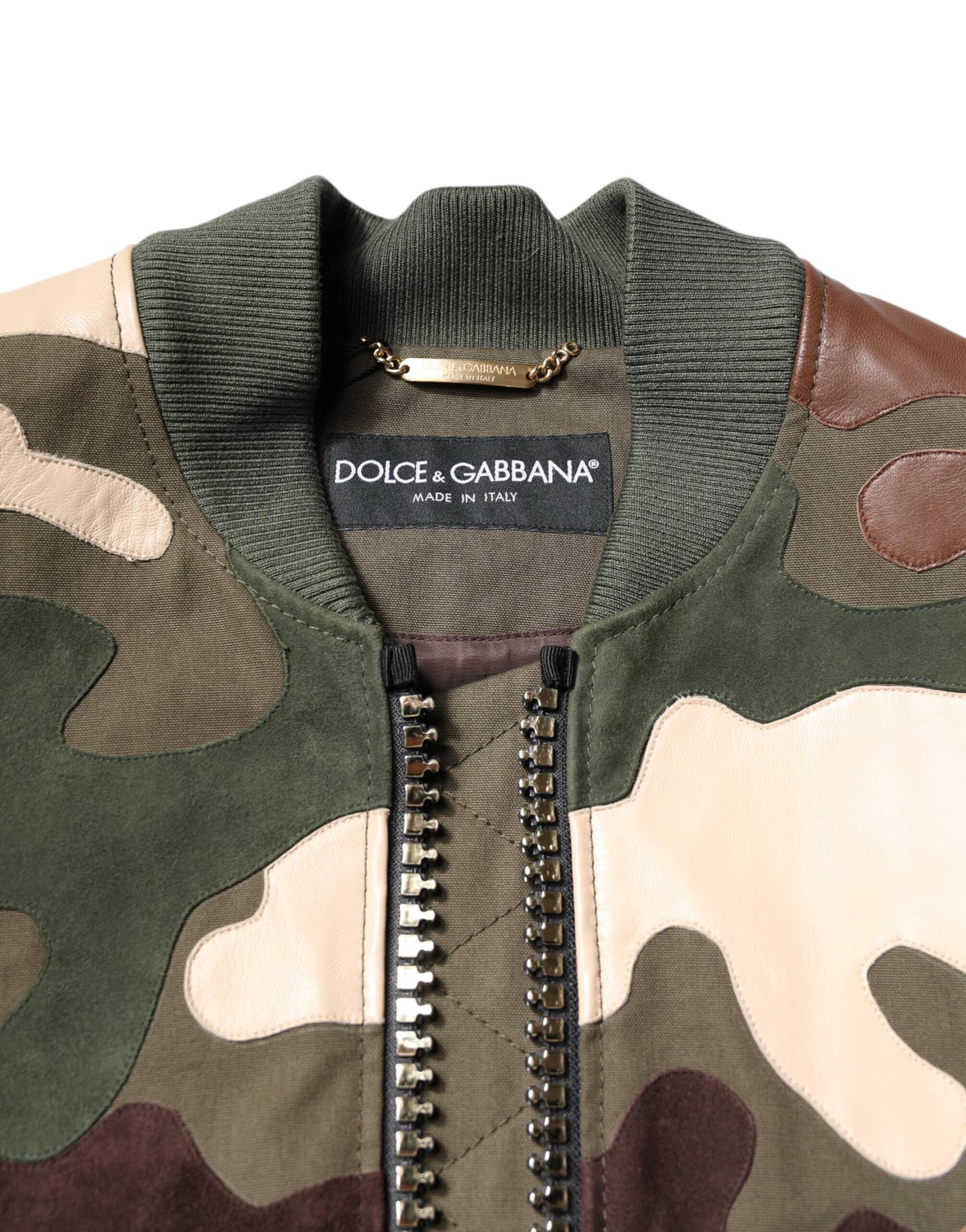 Dolce & Gabbana Multicolor Cotton Bomber Full Zip Jacket - Image 6