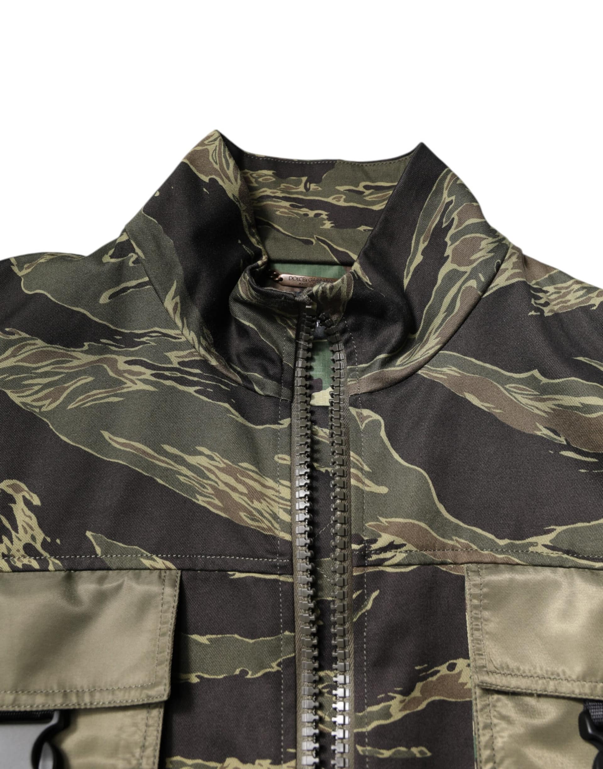 Dolce & Gabbana Multicolor Camouflage Cotton Bomber Jacket - Image 5