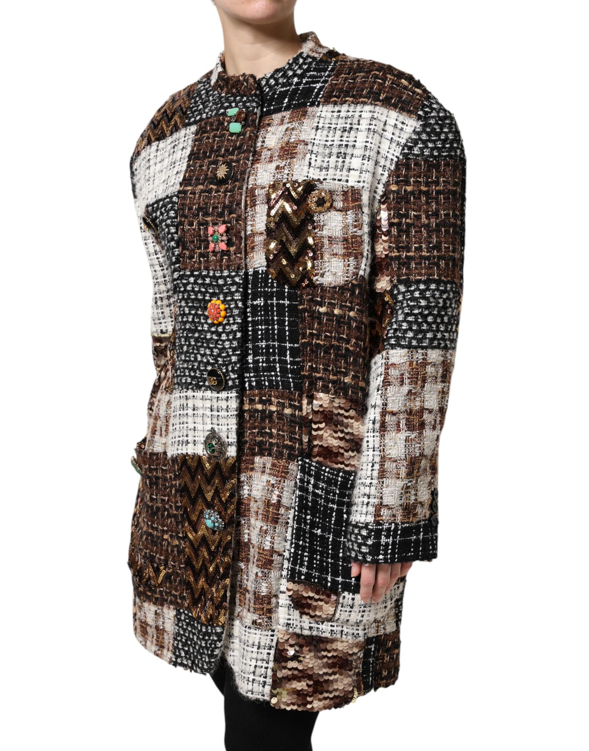 Dolce & Gabbana Multicolor Patchwork Button Down Jacket - Image 3
