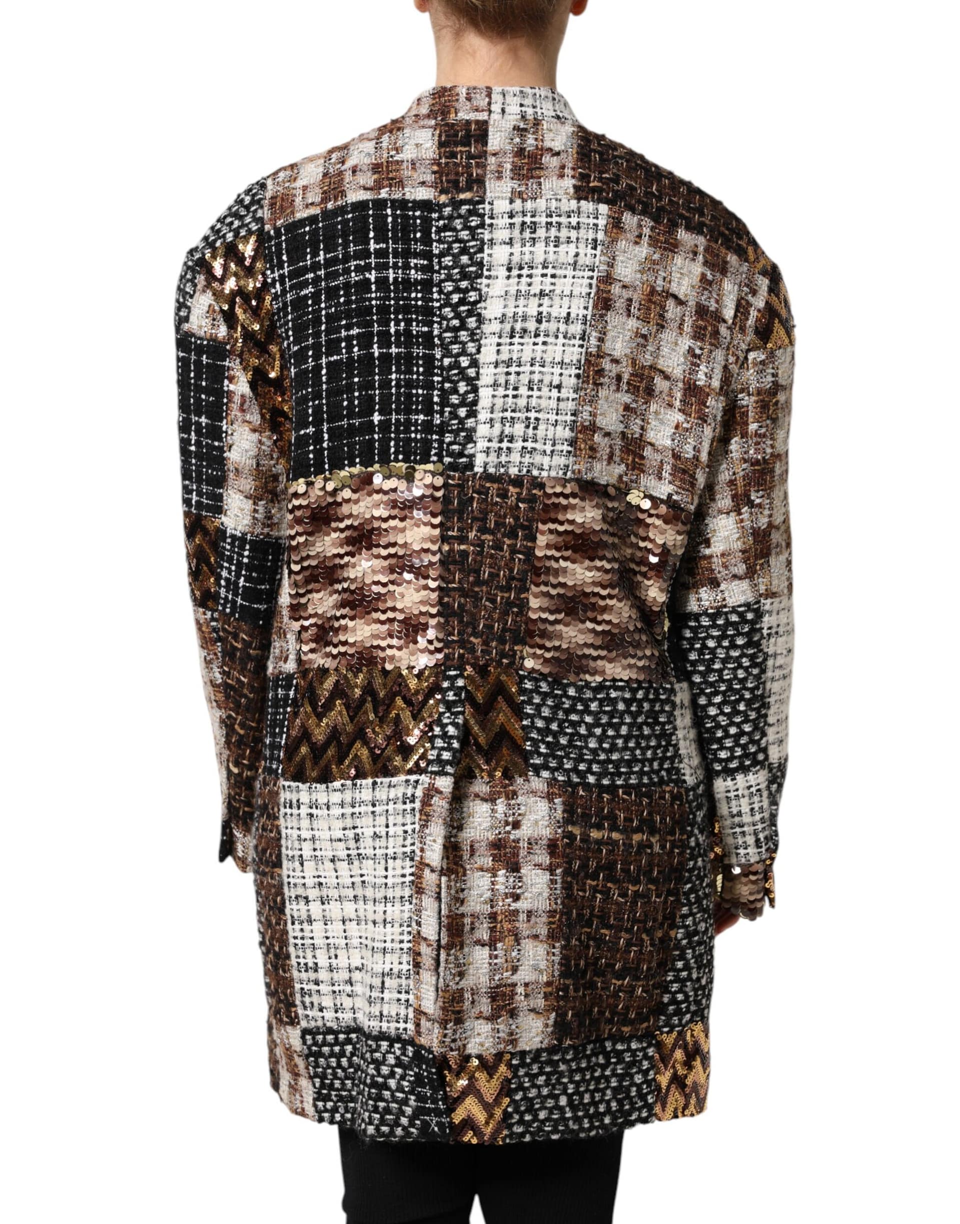 Dolce & Gabbana Multicolor Patchwork Button Down Jacket - Image 4