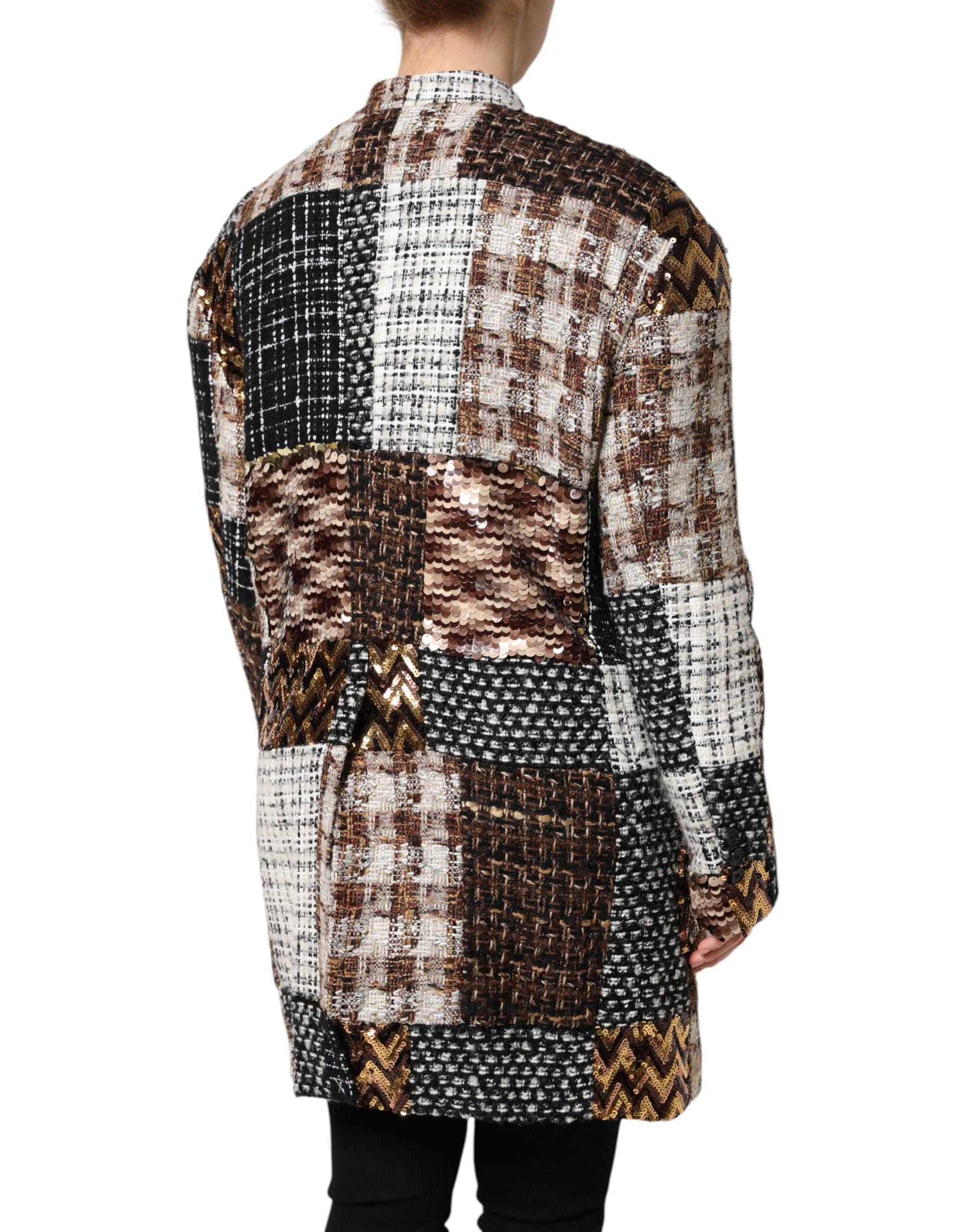 Dolce & Gabbana Multicolor Patchwork Button Down Jacket - Image 5