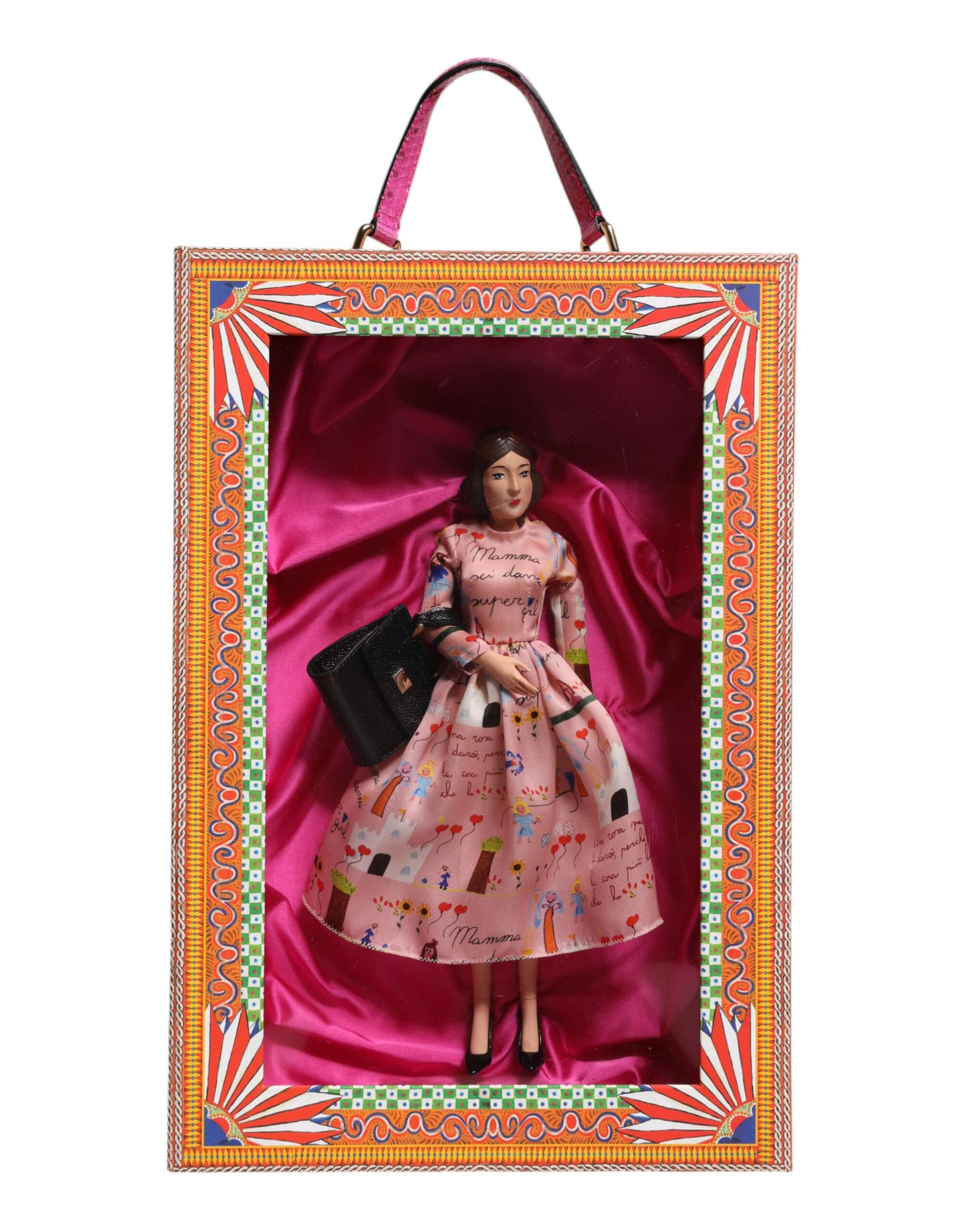 Dolce & Gabbana Pink Dress Ceramic Porcelain Fashion Leather Sicily Dolls - Image 2