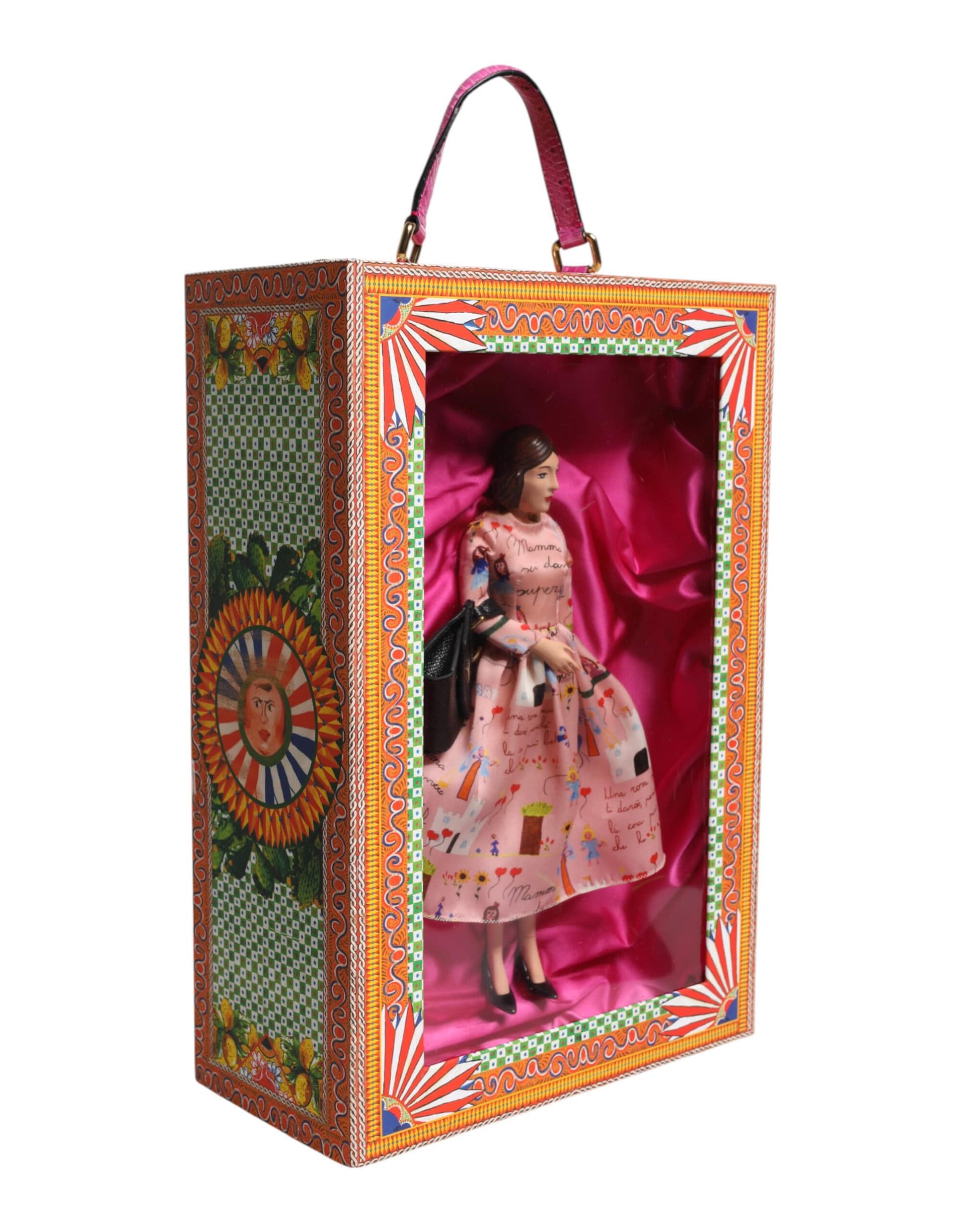 Dolce & Gabbana Pink Dress Ceramic Porcelain Fashion Leather Sicily Dolls - Image 3