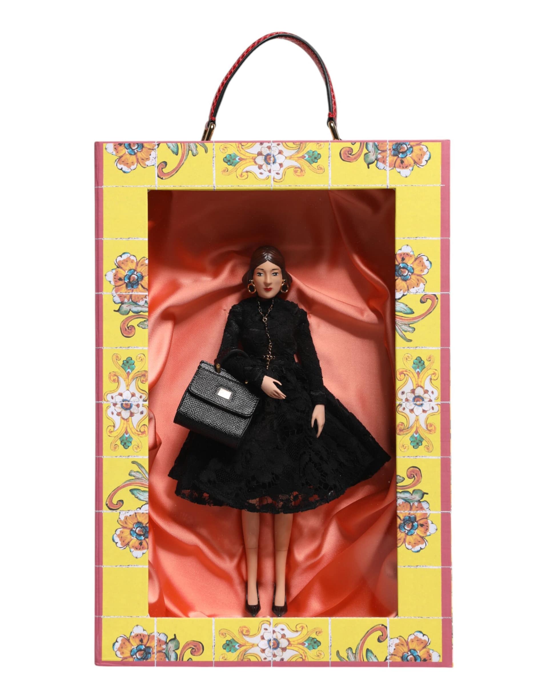 Dolce & Gabbana Black Dress Ceramic Porcelain Fashion Leather Sicily Dolls - Image 2