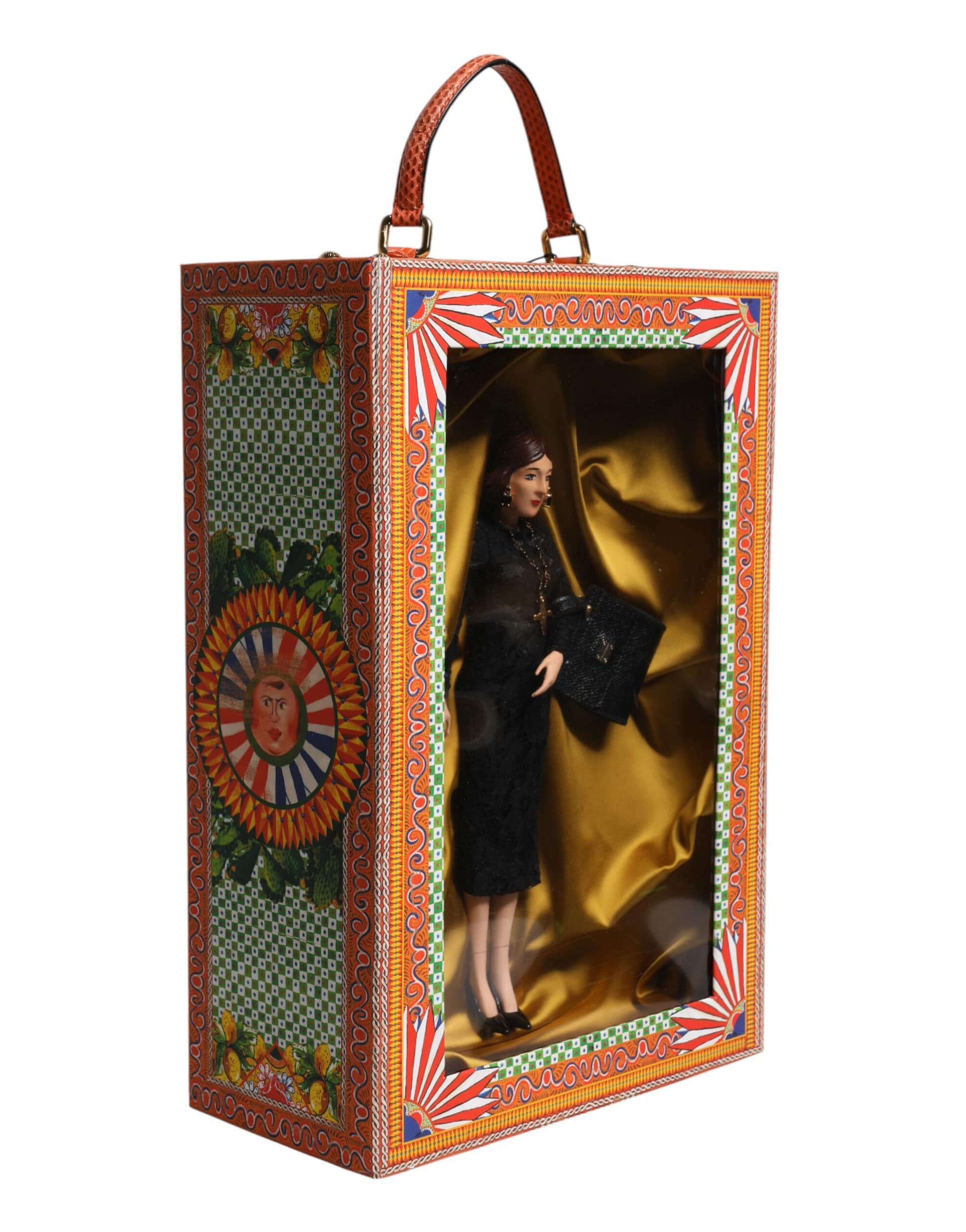 Dolce & Gabbana Black Dress Ceramic Porcelain Fashion Leather Sicily Dolls - Image 3