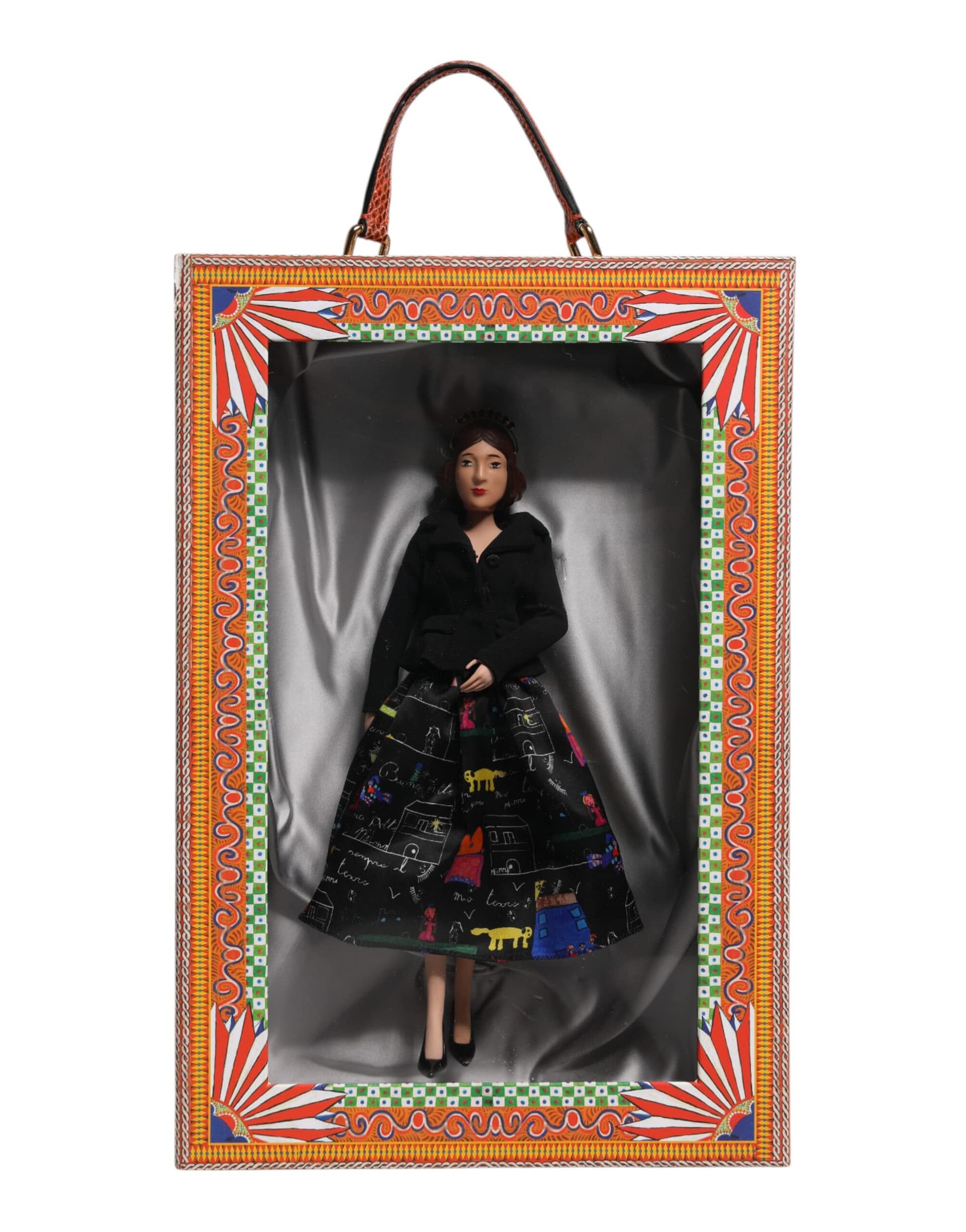 Dolce & Gabbana Black Dress Ceramic Porcelain Fashion Leather Sicily Dolls - Image 2