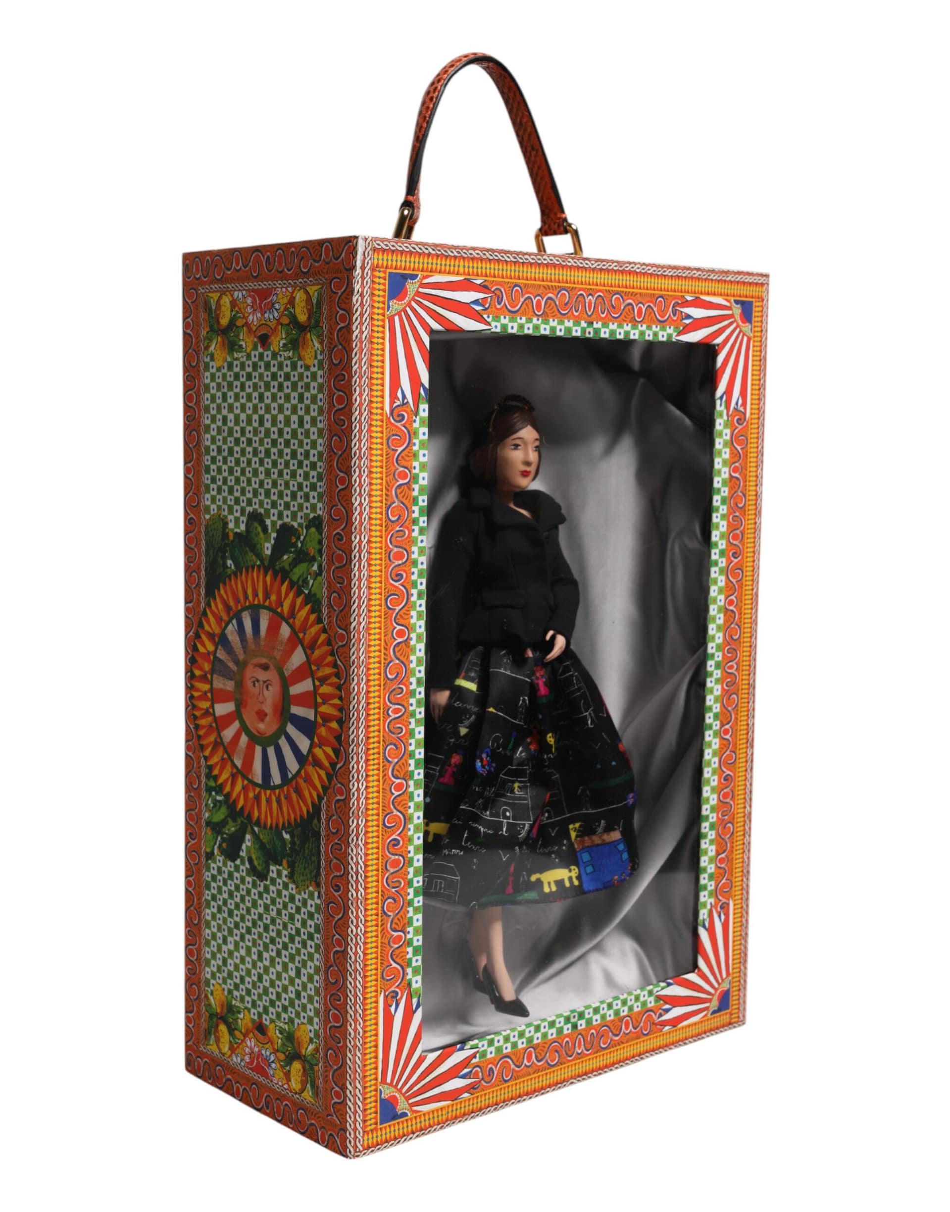 Dolce & Gabbana Black Dress Ceramic Porcelain Fashion Leather Sicily Dolls - Image 3