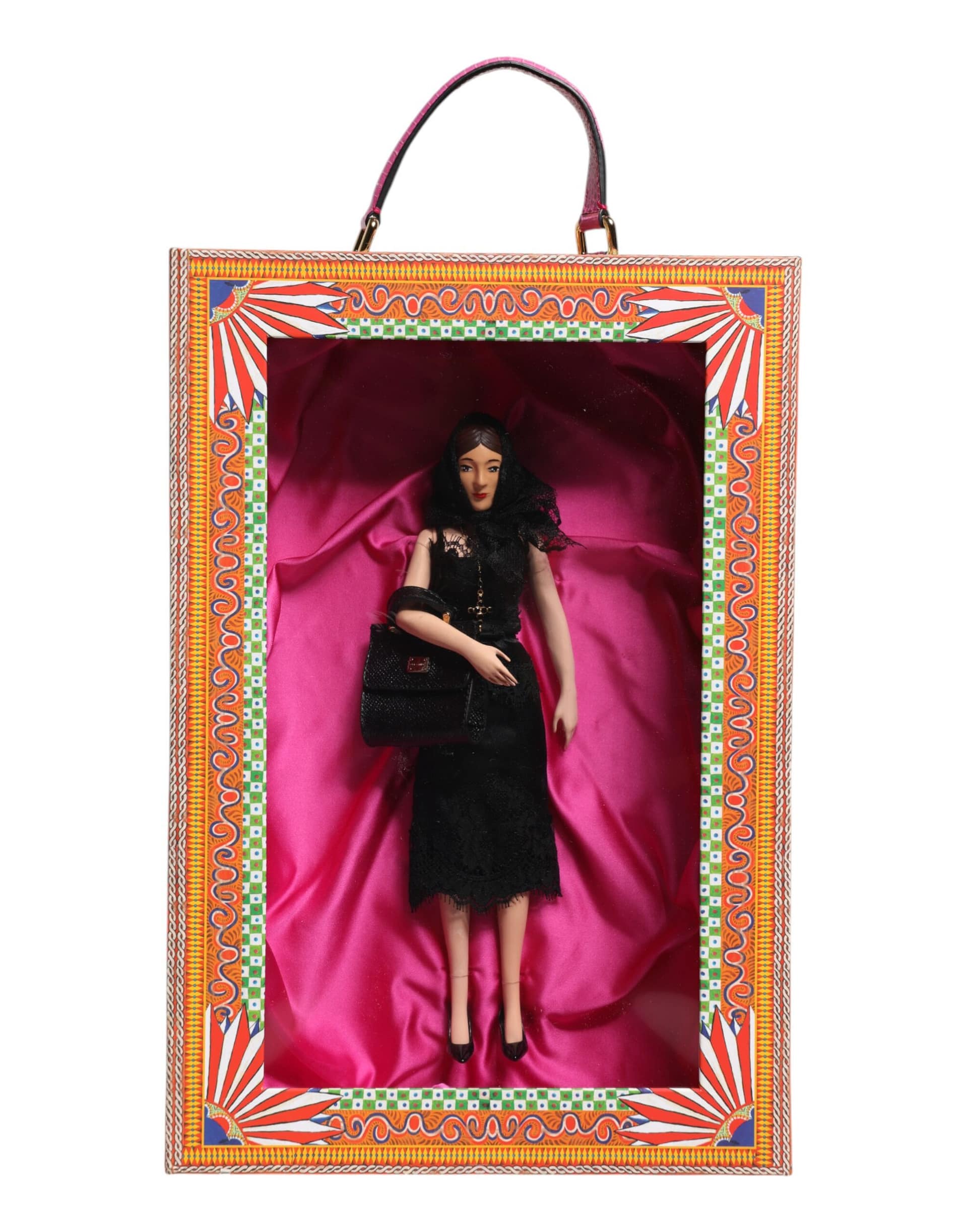 Dolce & Gabbana Black Dress Ceramic Porcelain Fashion Leather Sicily Dolls - Image 2