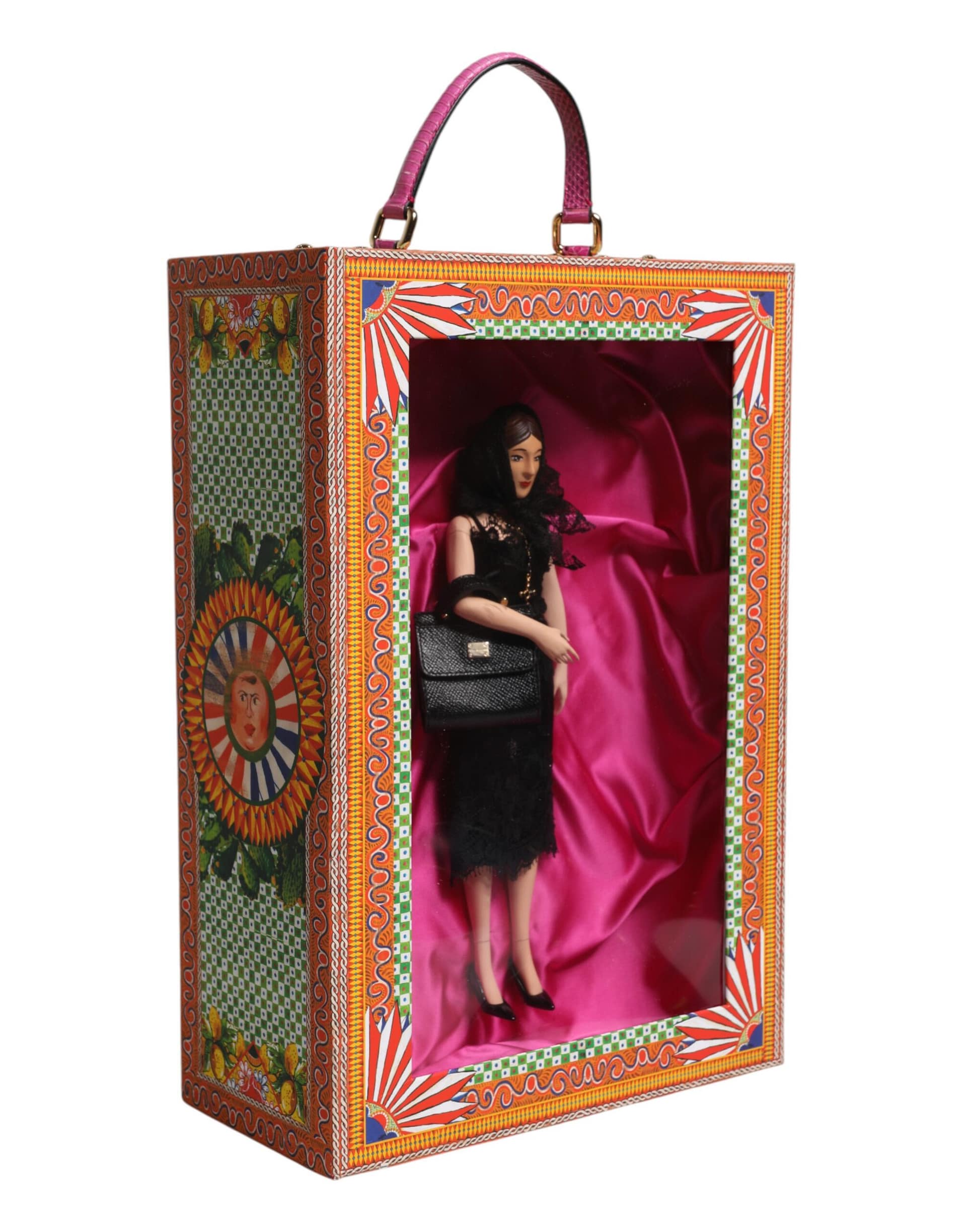 Dolce & Gabbana Black Dress Ceramic Porcelain Fashion Leather Sicily Dolls - Image 3