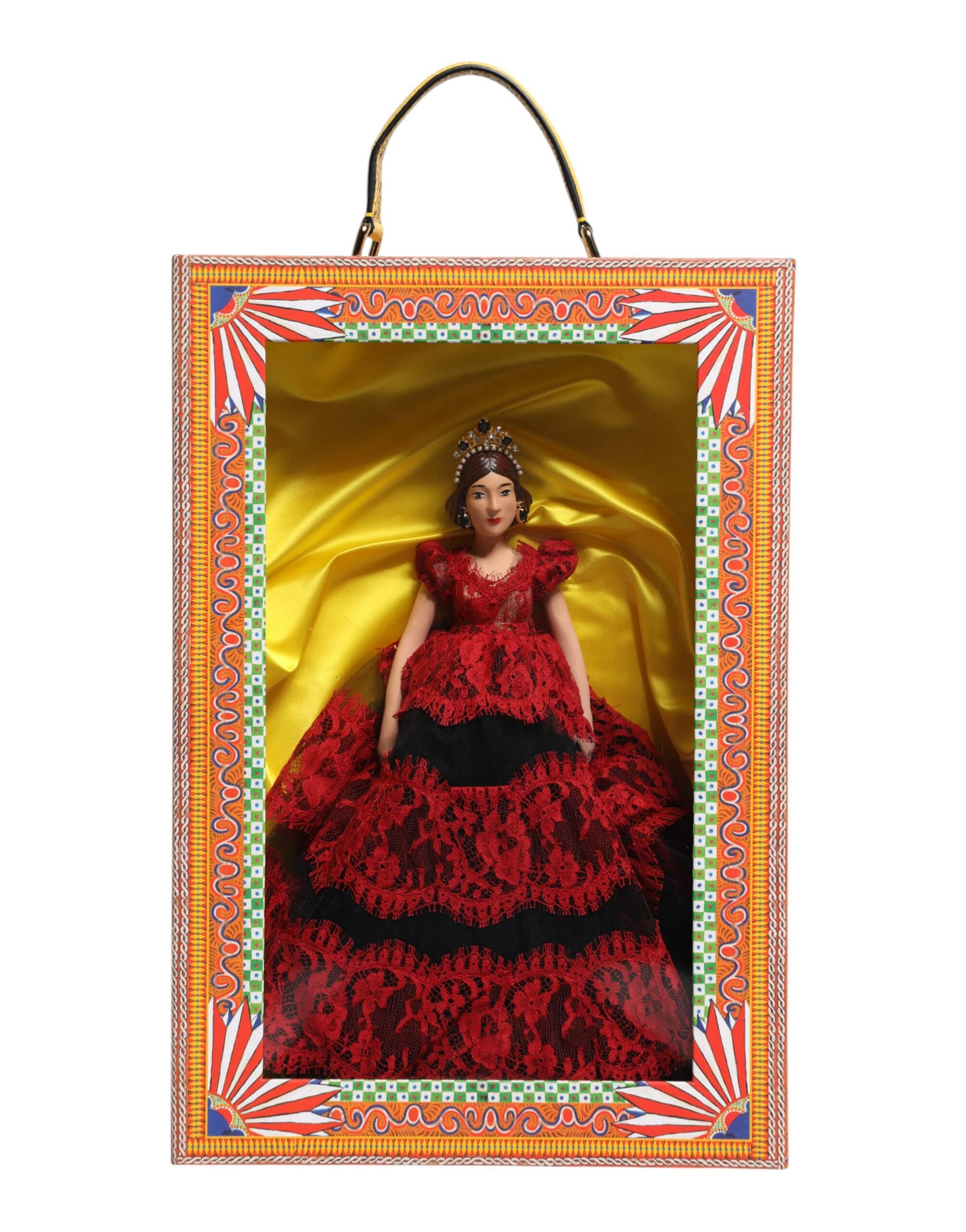 Dolce & Gabbana Red Dress Ceramic Porcelain Fashion Box Leather Sicily Dolls - Image 2