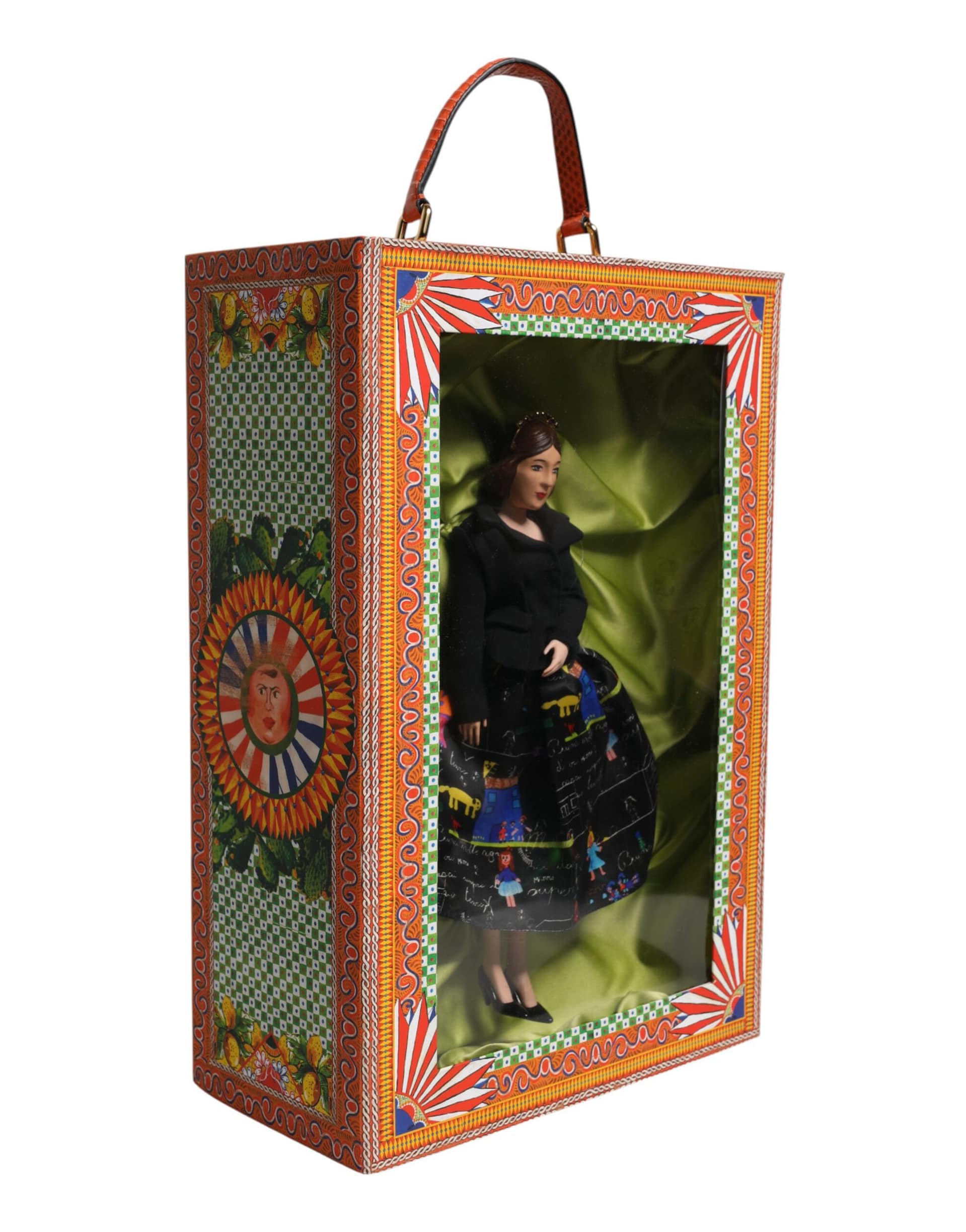 Dolce & Gabbana Black Dress Ceramic Porcelain Fashion Leather Sicily Dolls - Image 3