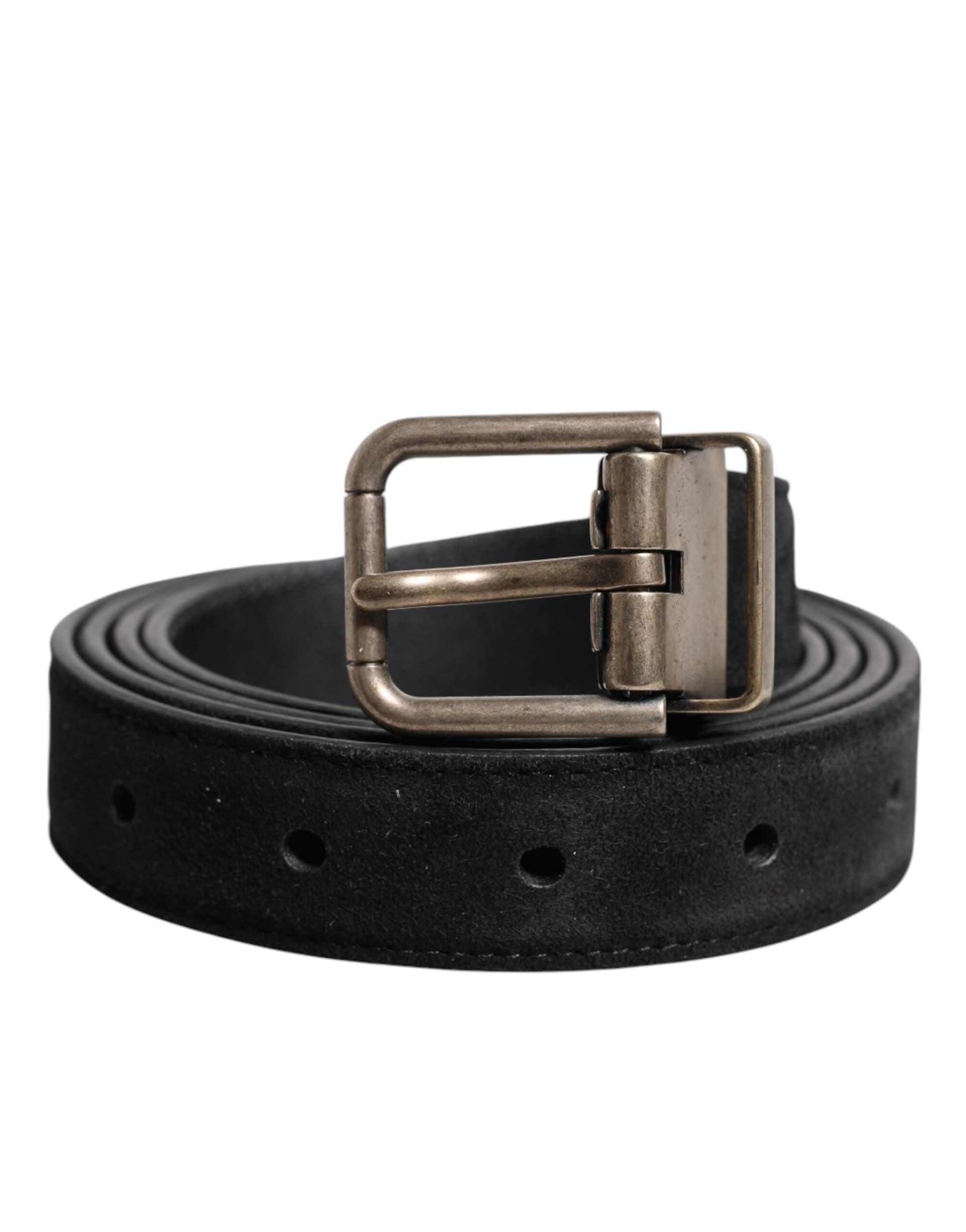 Dolce & Gabbana Black Calf Leather Classic Metal Buckle Belt - Image 2