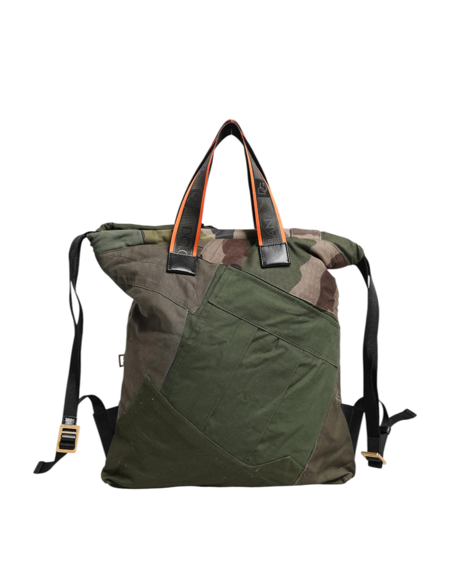 Dolce & Gabbana Military Green Patchwork Rucksack Backpack Bag - Image 5