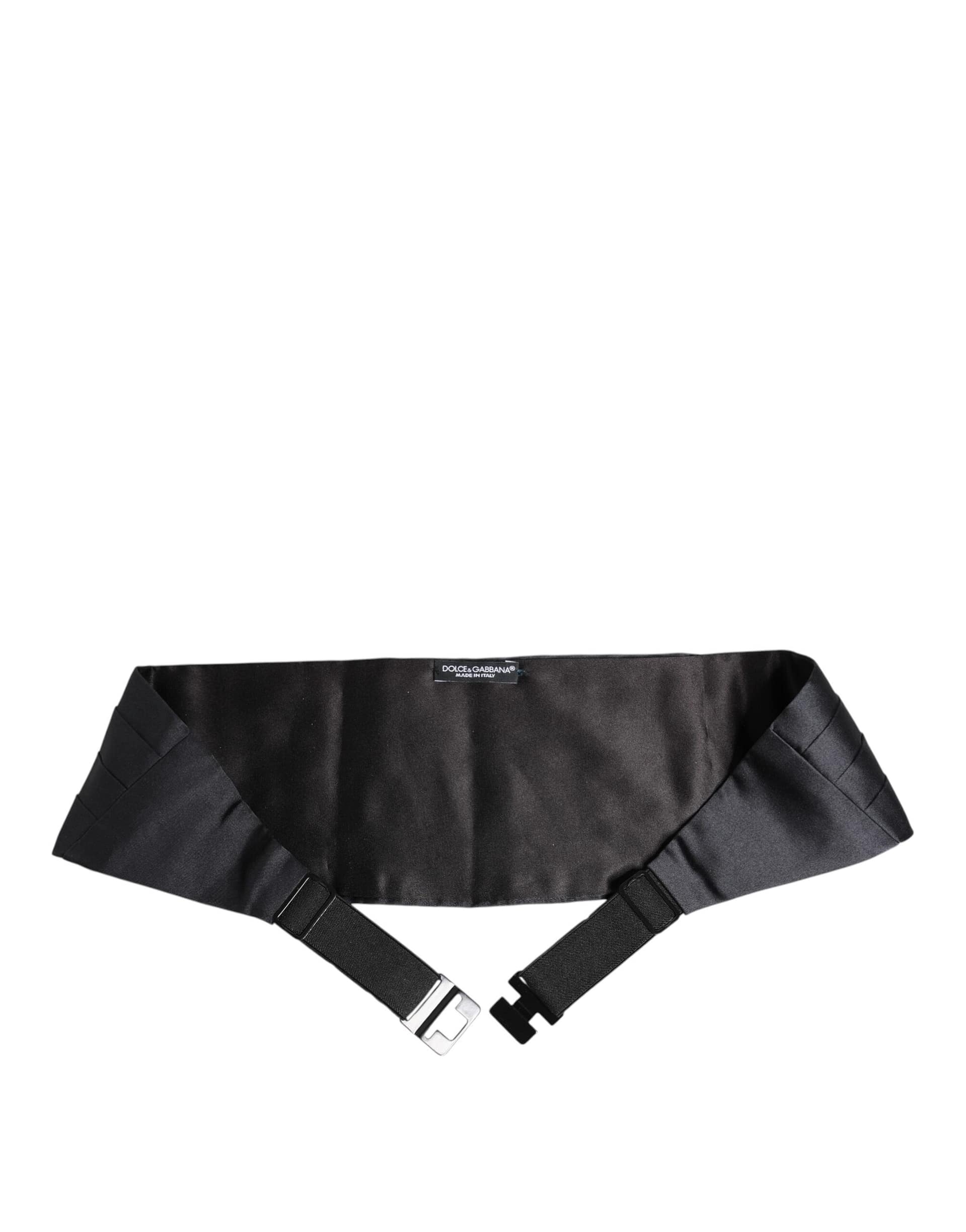 Dolce & Gabbana Dark Blue 100% Silk Belt Waist Cummerbund - Image 4