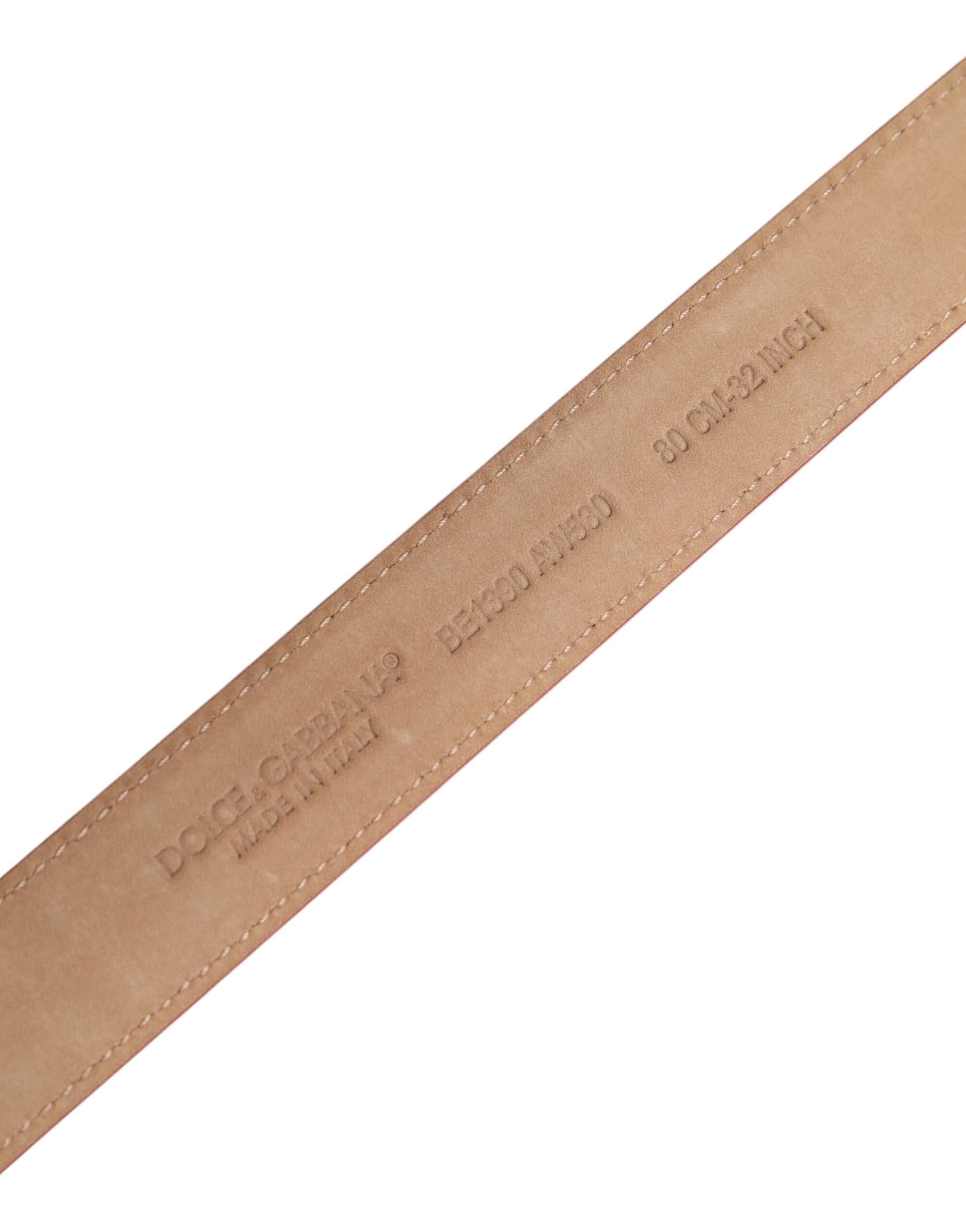 Dolce & Gabbana Red Leather Gold Metal Buckle Cintura Belt - Image 5