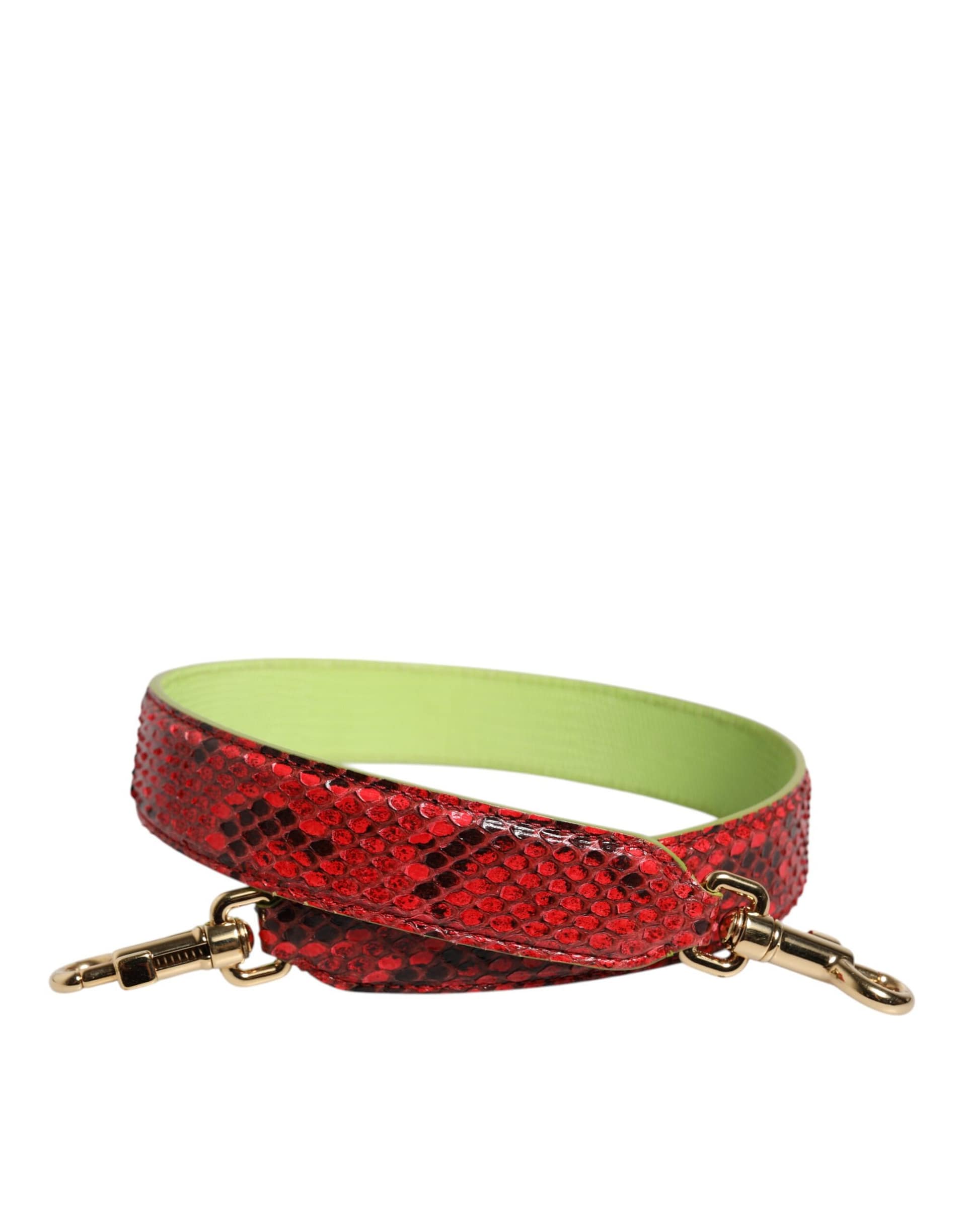 Dolce & Gabbana Red Exotic Leather Handbag Accessory Shoulder Strap - Image 2