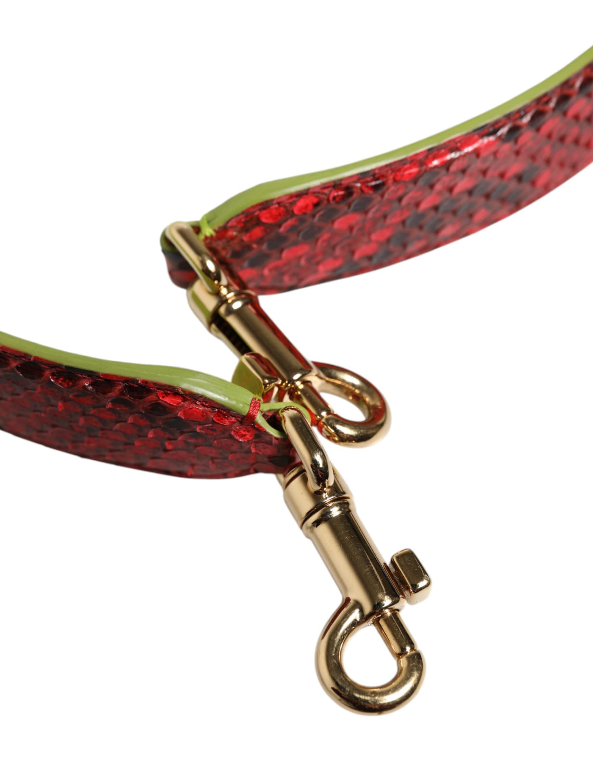 Dolce & Gabbana Red Exotic Leather Handbag Accessory Shoulder Strap - Image 3