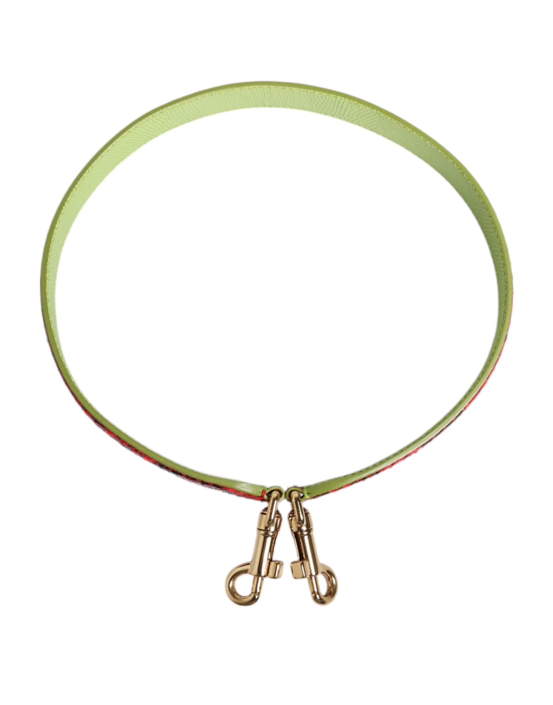 Dolce & Gabbana Red Exotic Leather Handbag Accessory Shoulder Strap - Image 4