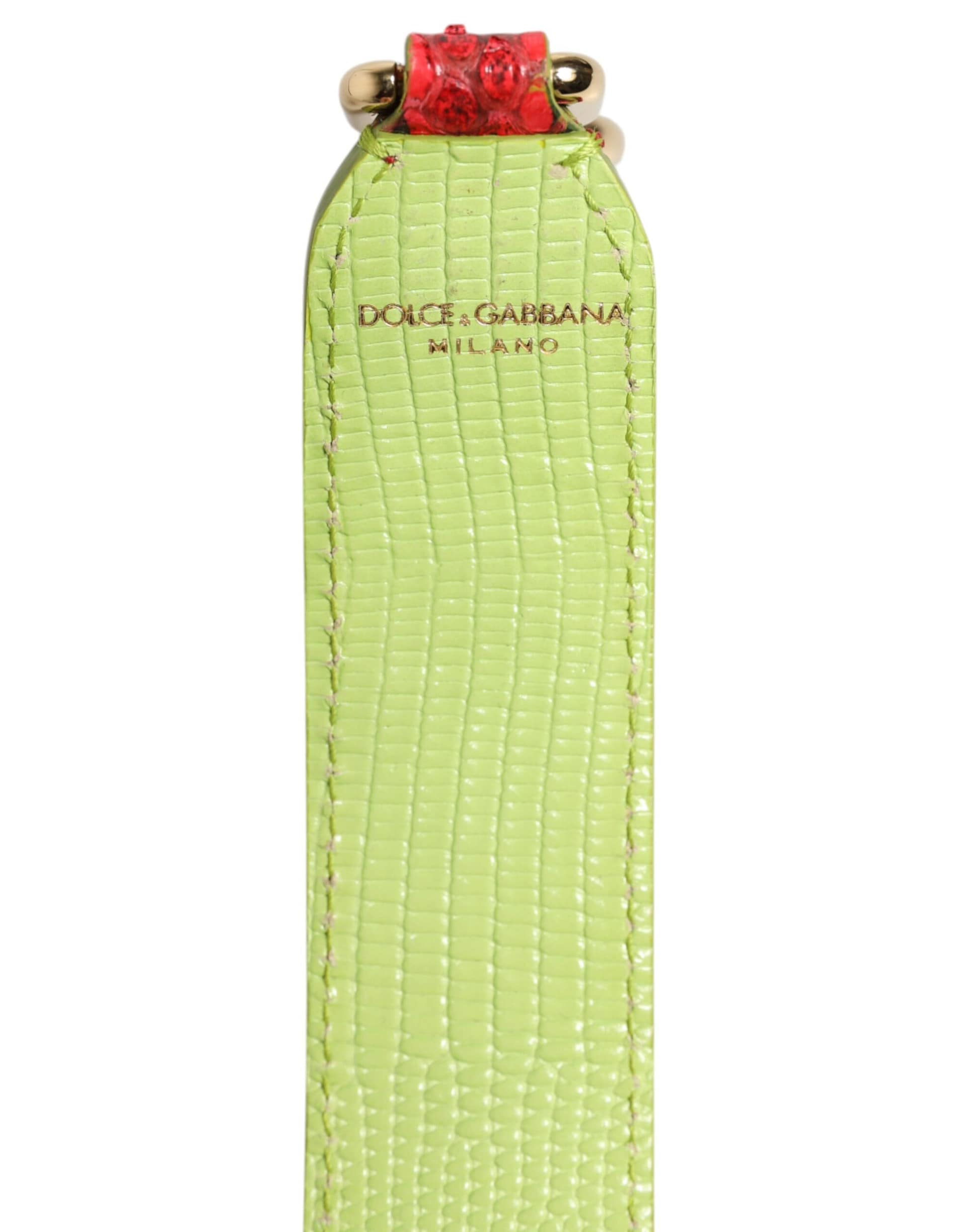 Dolce & Gabbana Red Exotic Leather Handbag Accessory Shoulder Strap - Image 5