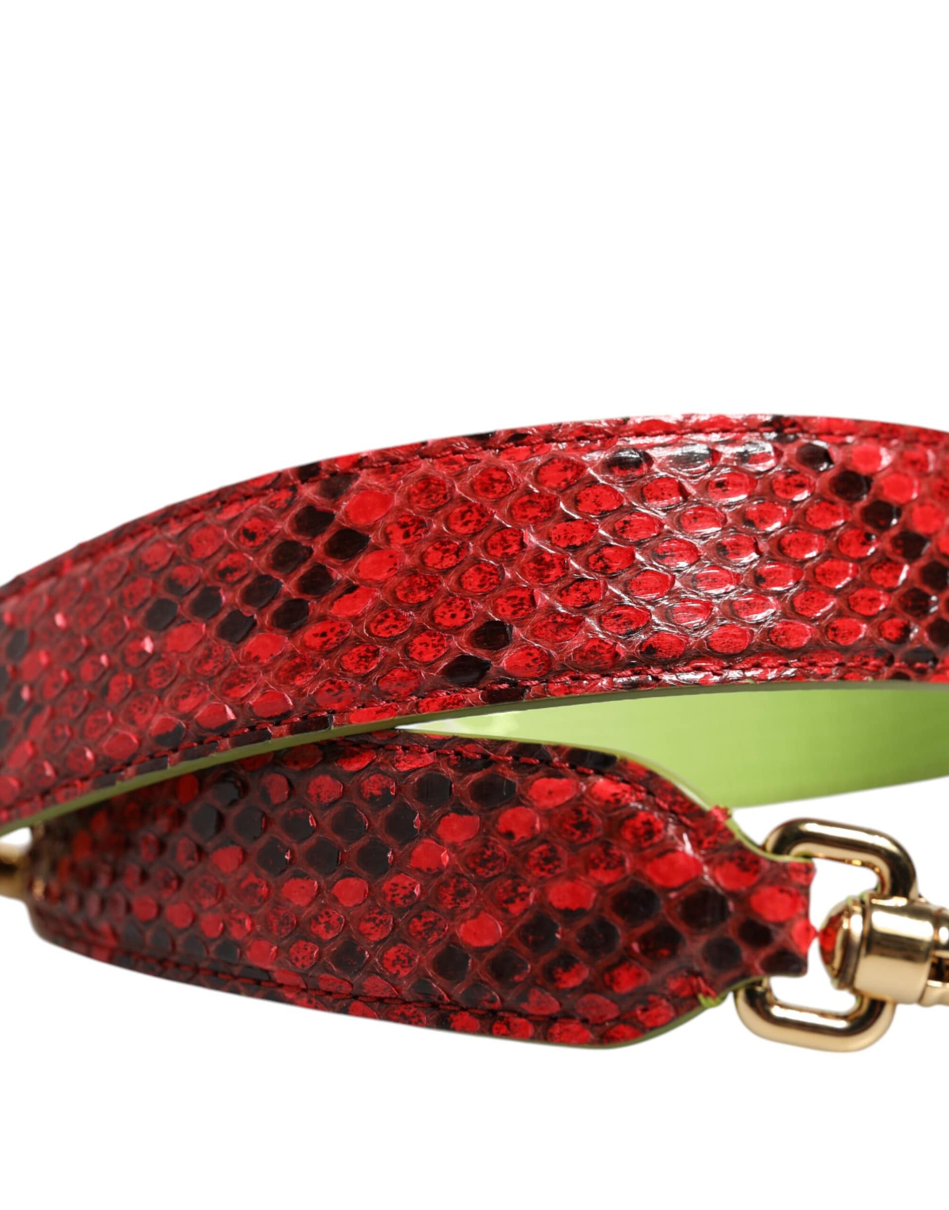 Dolce & Gabbana Red Exotic Leather Handbag Accessory Shoulder Strap - Image 6