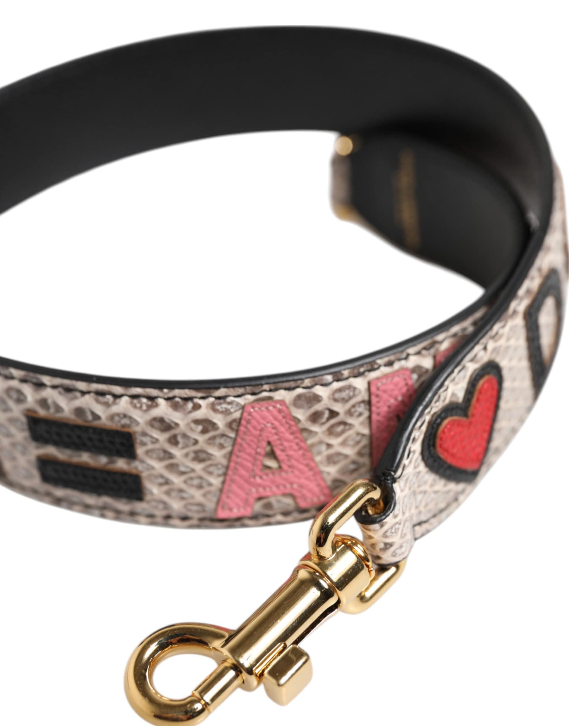 Dolce & Gabbana Multicolor DG AMORE Patch Bag Accessory Shoulder Strap - Image 4