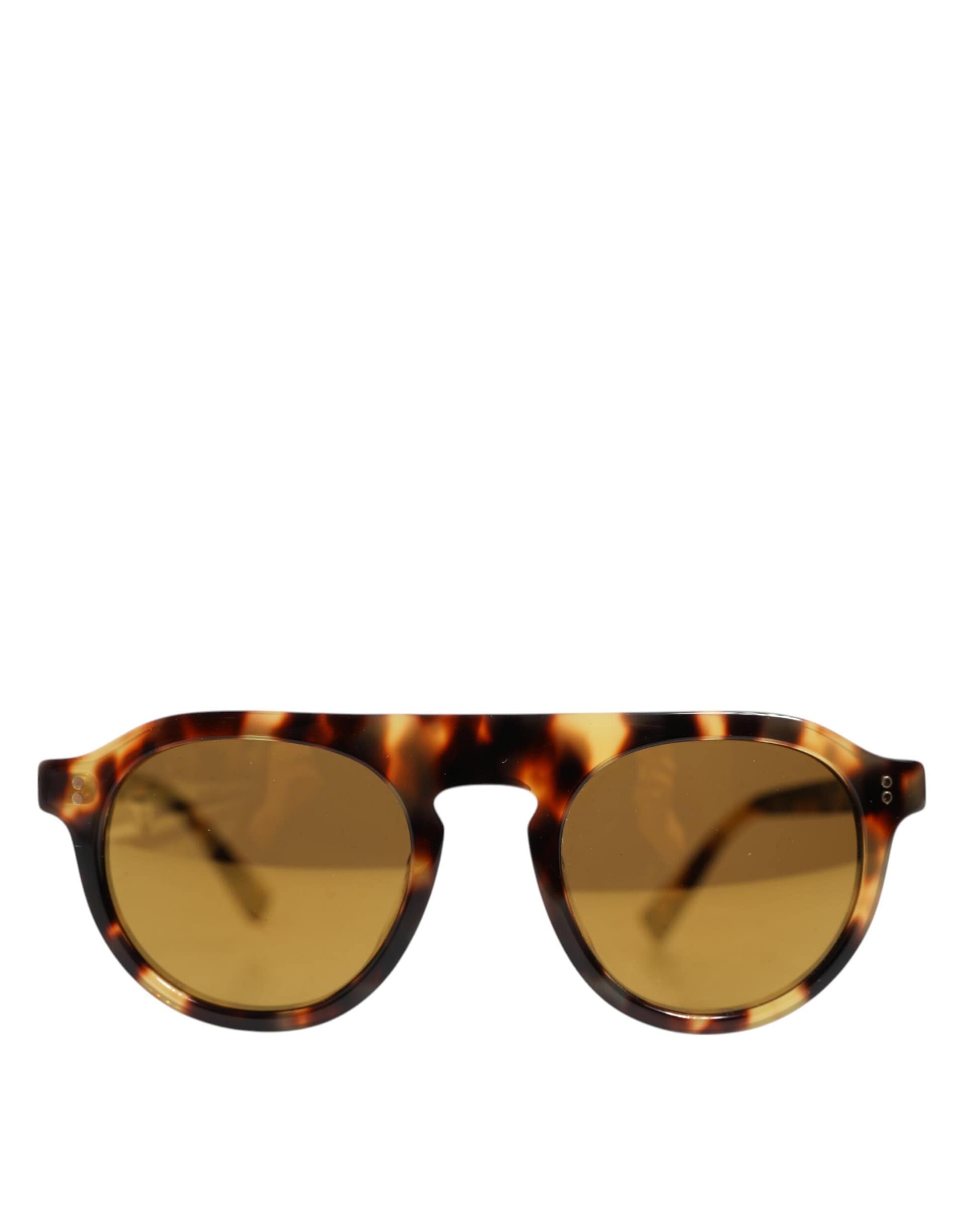 Dolce & Gabbana Brown Acetate Round Leopard Print Eyewear Sunglasses - Image 2