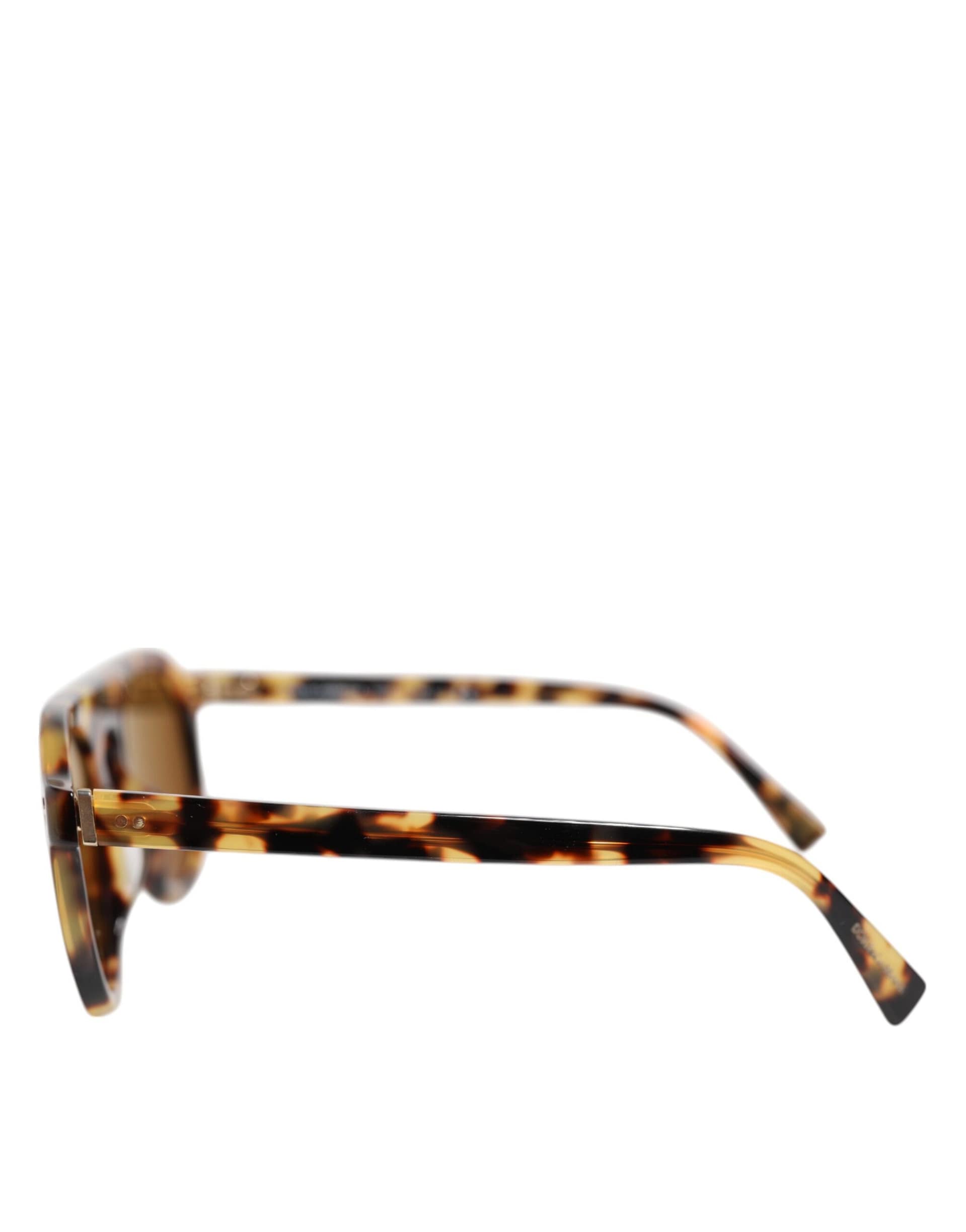 Dolce & Gabbana Brown Acetate Round Leopard Print Eyewear Sunglasses - Image 4