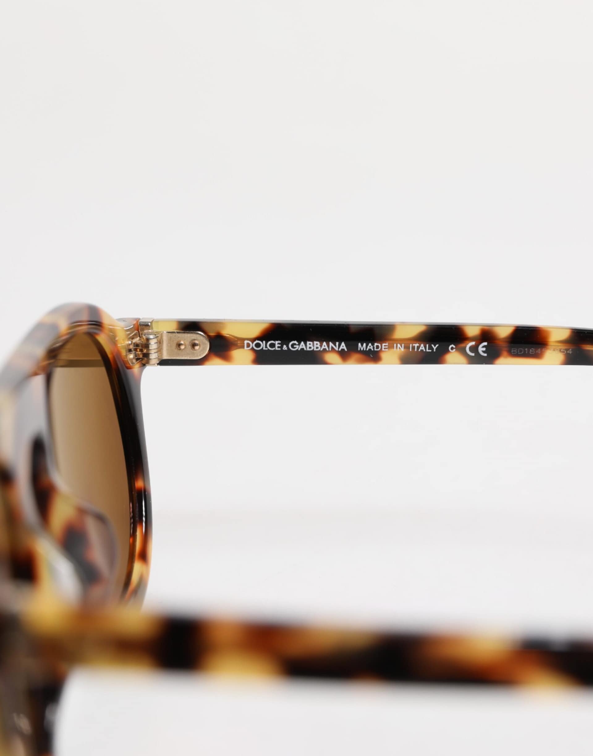 Dolce & Gabbana Brown Acetate Round Leopard Print Eyewear Sunglasses - Image 5