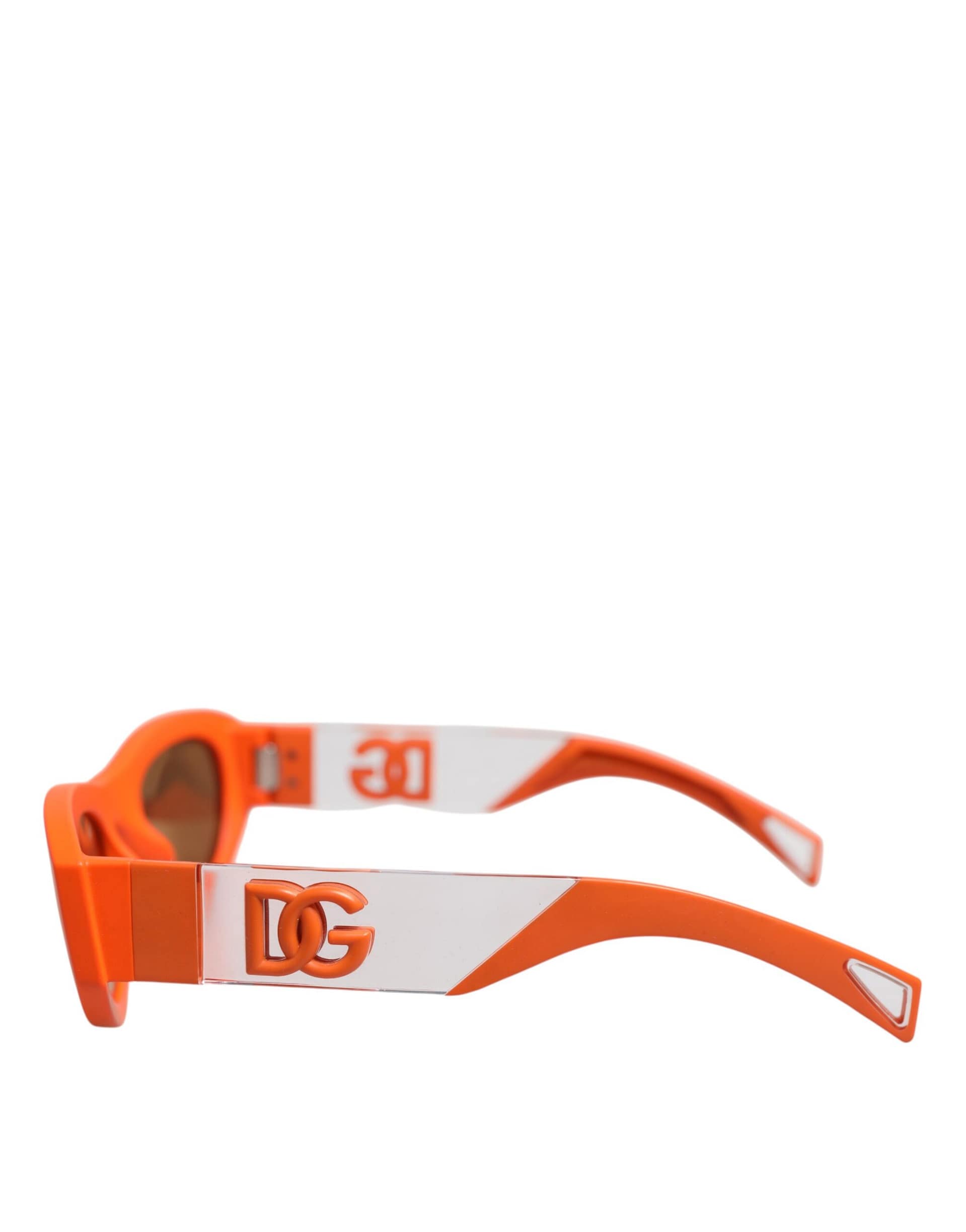 Dolce & Gabbana Orange Reborn To Live Oval Frame Logo Eyewear Sunglasses - Image 4