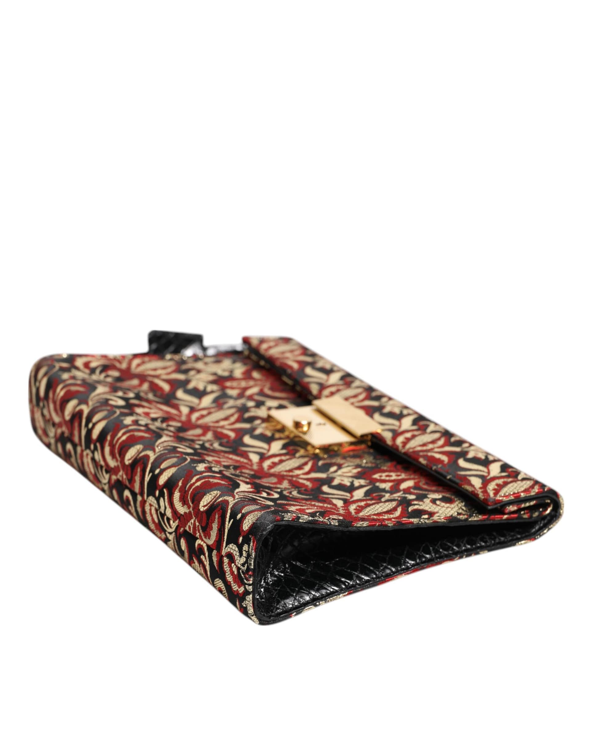 Dolce & Gabbana Multicolor Jacquard Floral Document Briefcase Bag - Image 5