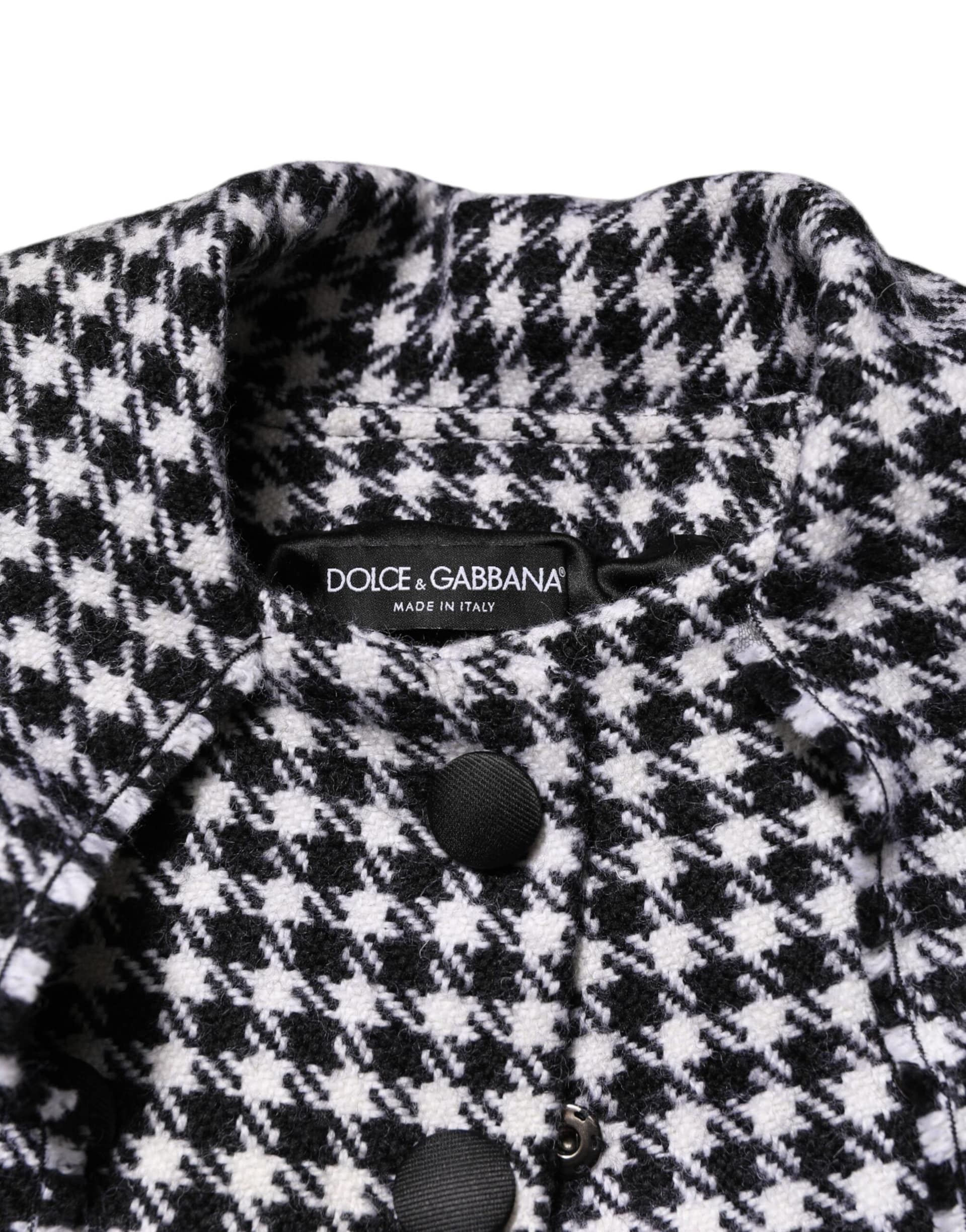 Dolce & Gabbana Multicolor Wool Monochrome Patterned Jacket - Image 7