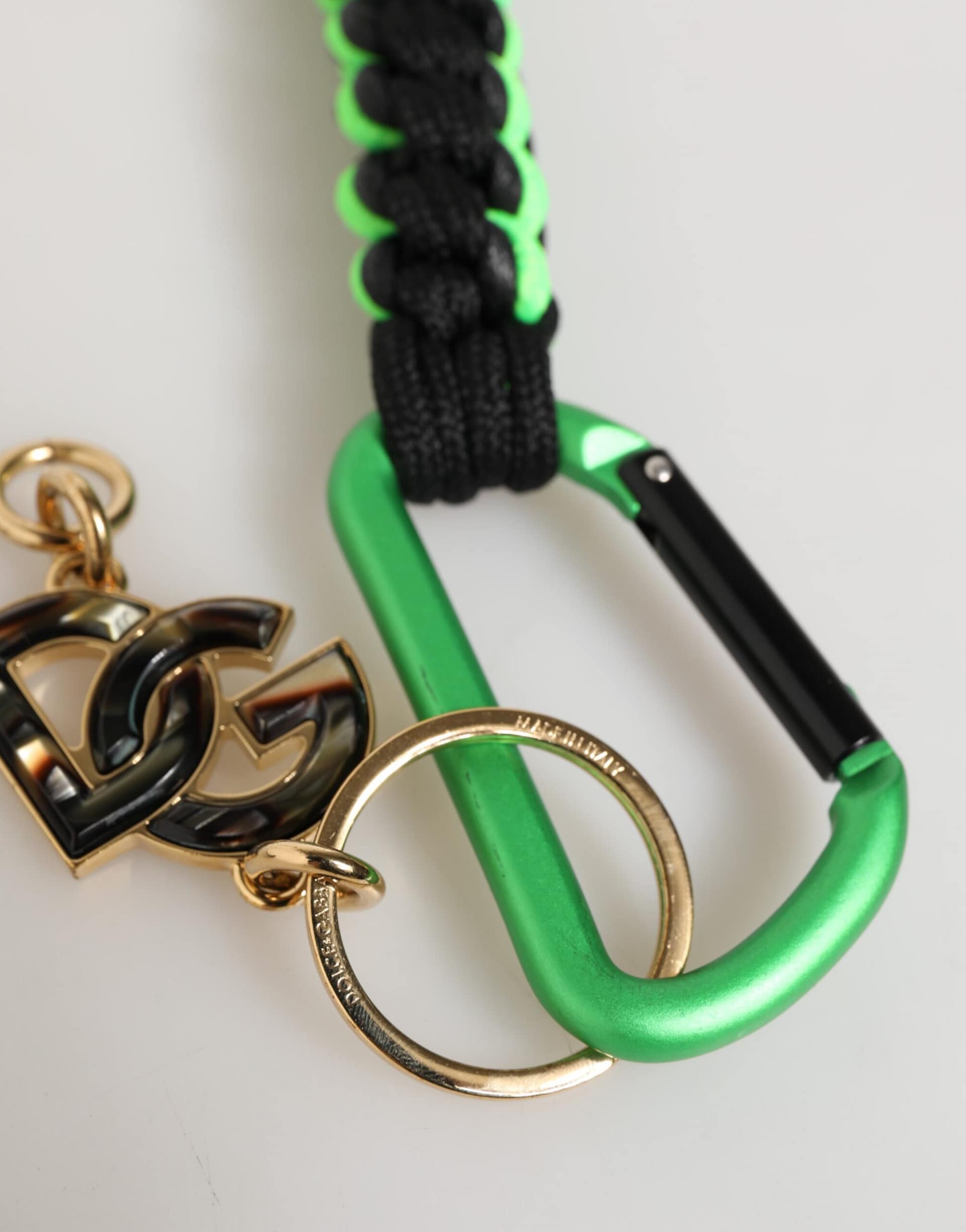 Dolce & Gabbana Multicolor Polyester Tape String DG Logo Keychain Keyring - Image 6